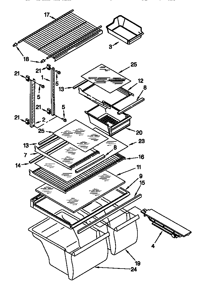 Kenmore 10678817890 shelf diagram