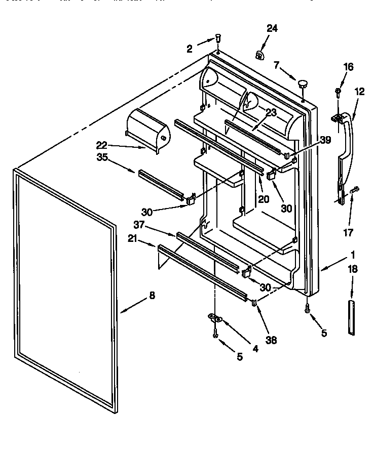 Kenmore 10678817890 refrigerator door diagram