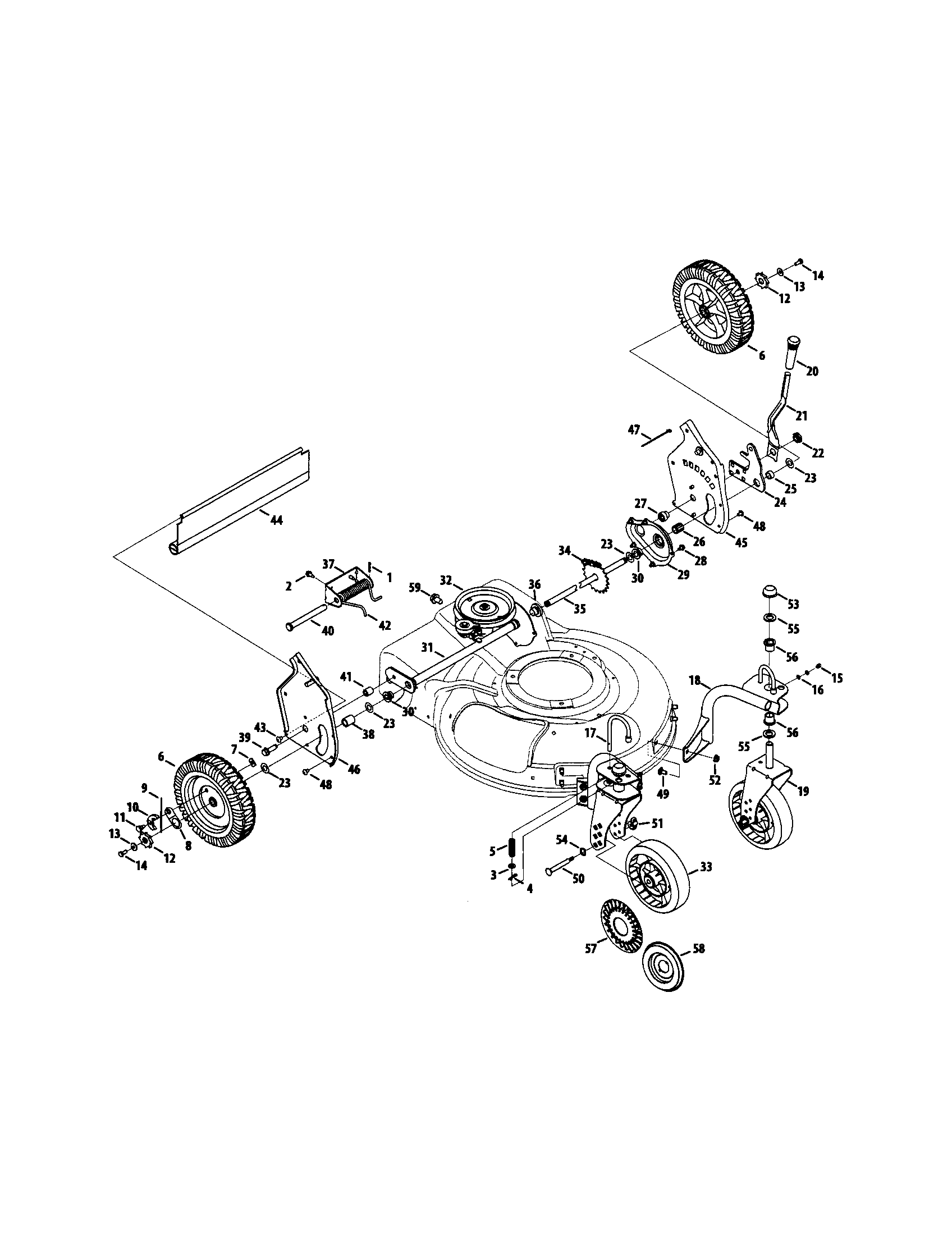 MTD 980 wheels/transmission diagram