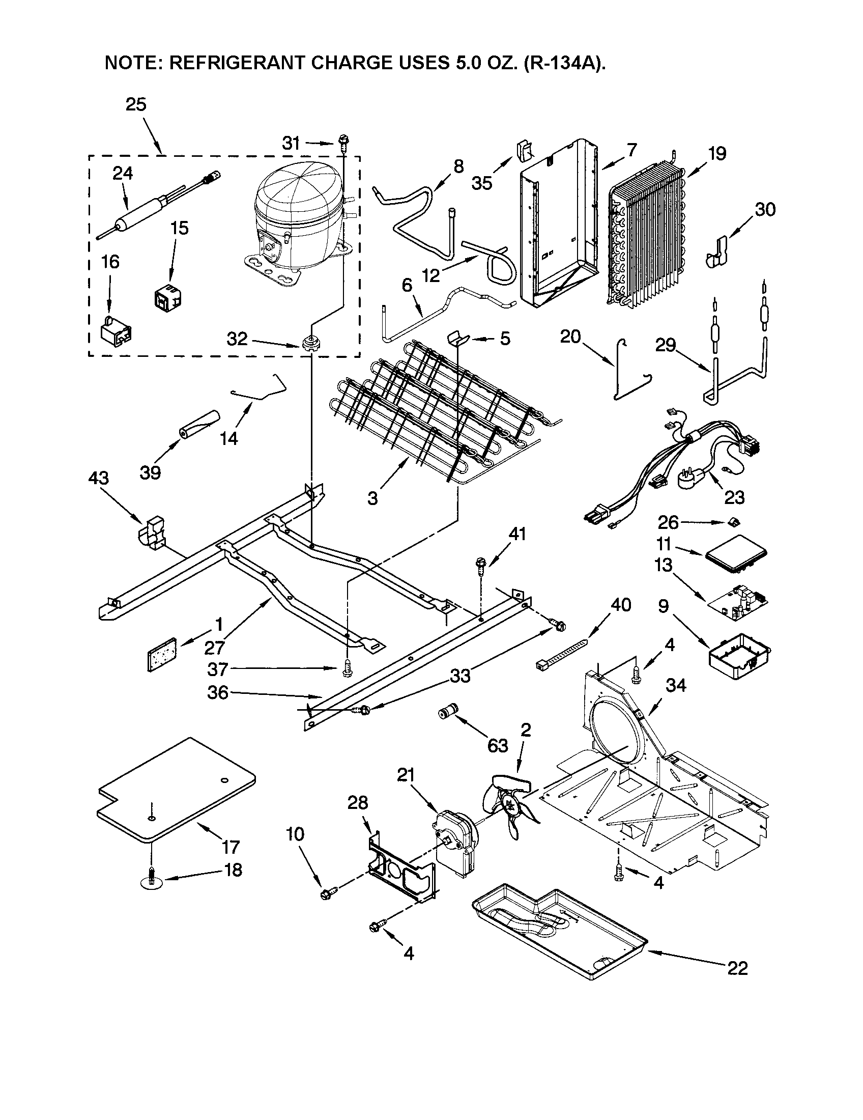 Kenmore 10658033801 unit diagram