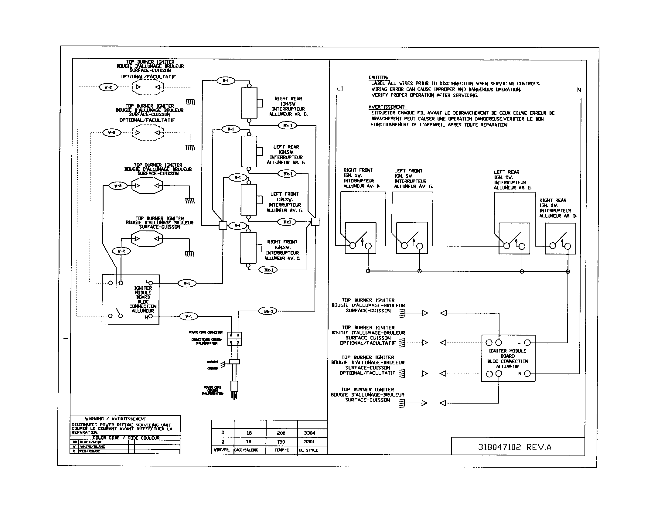 Frigidaire FGC36S6HSA wiring diagram diagram