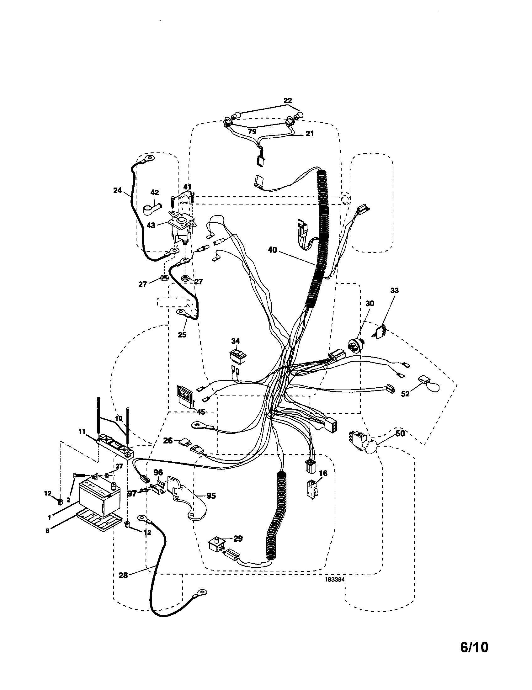 Husqvarna GT2254 electrical diagram