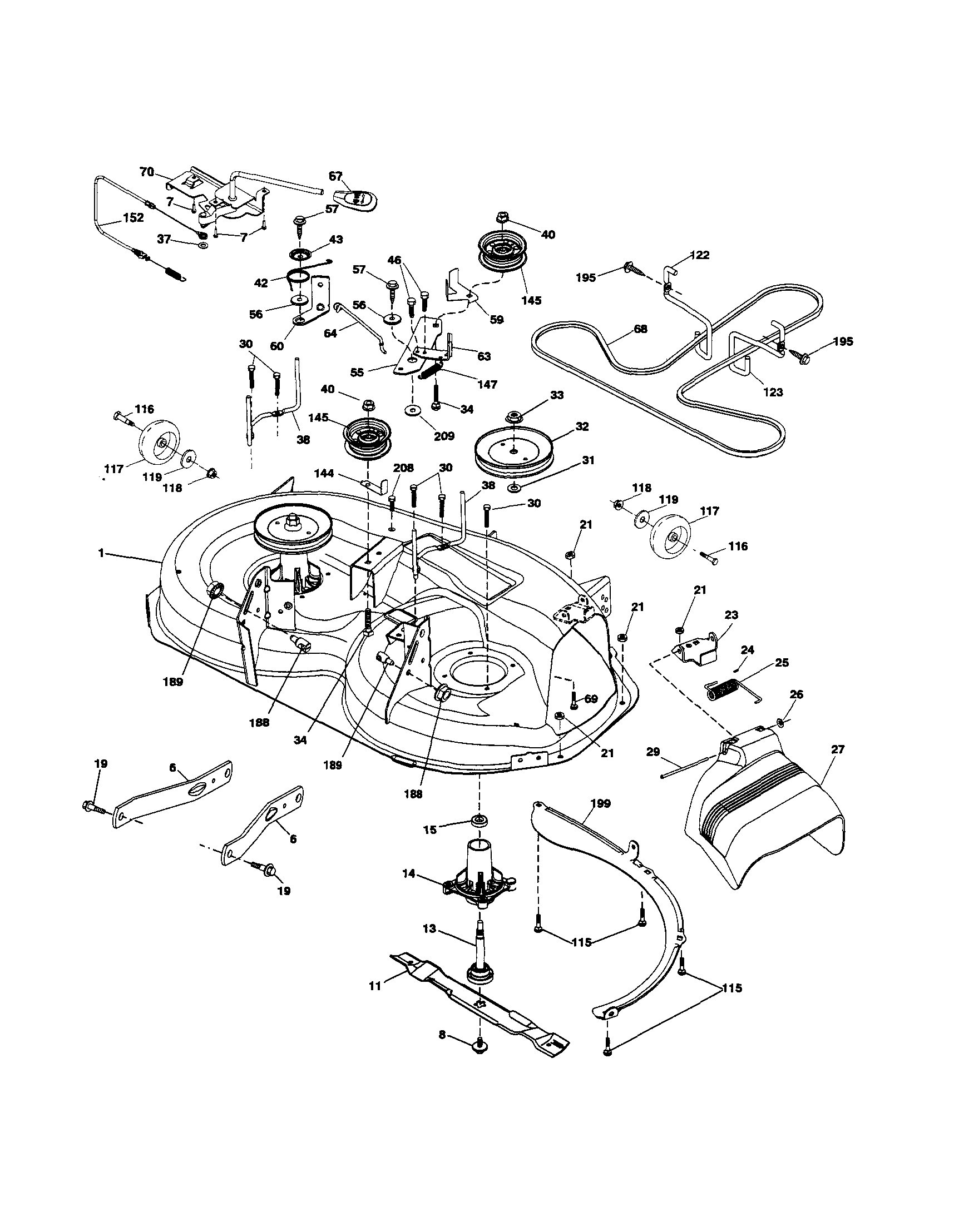 Husqvarna 917289600 mower deck diagram