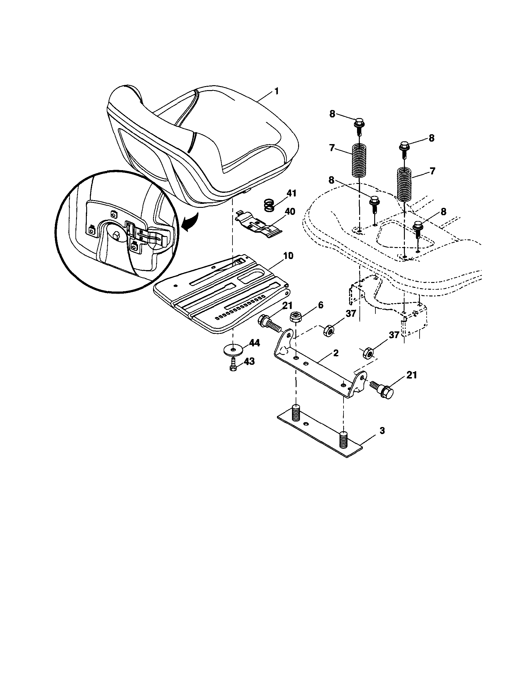Husqvarna 917289600 seat assembly diagram