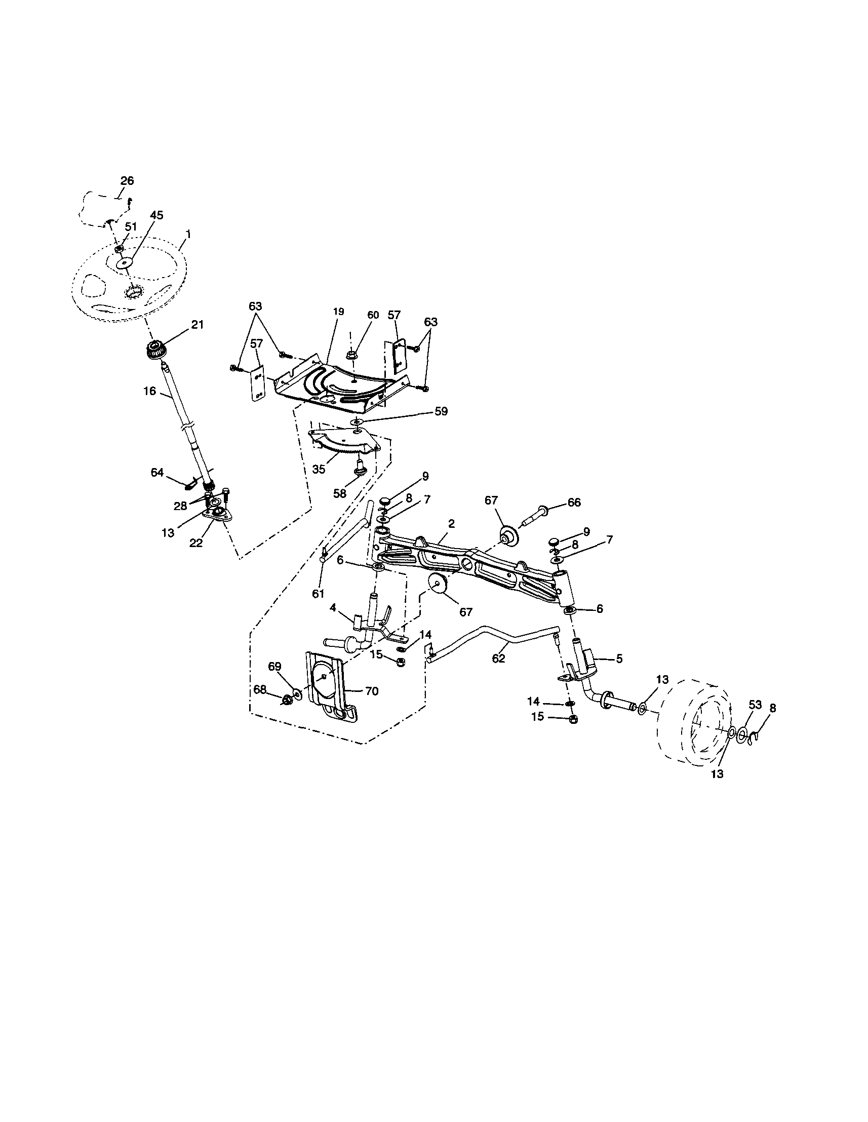Husqvarna 917289620 steering assembly diagram