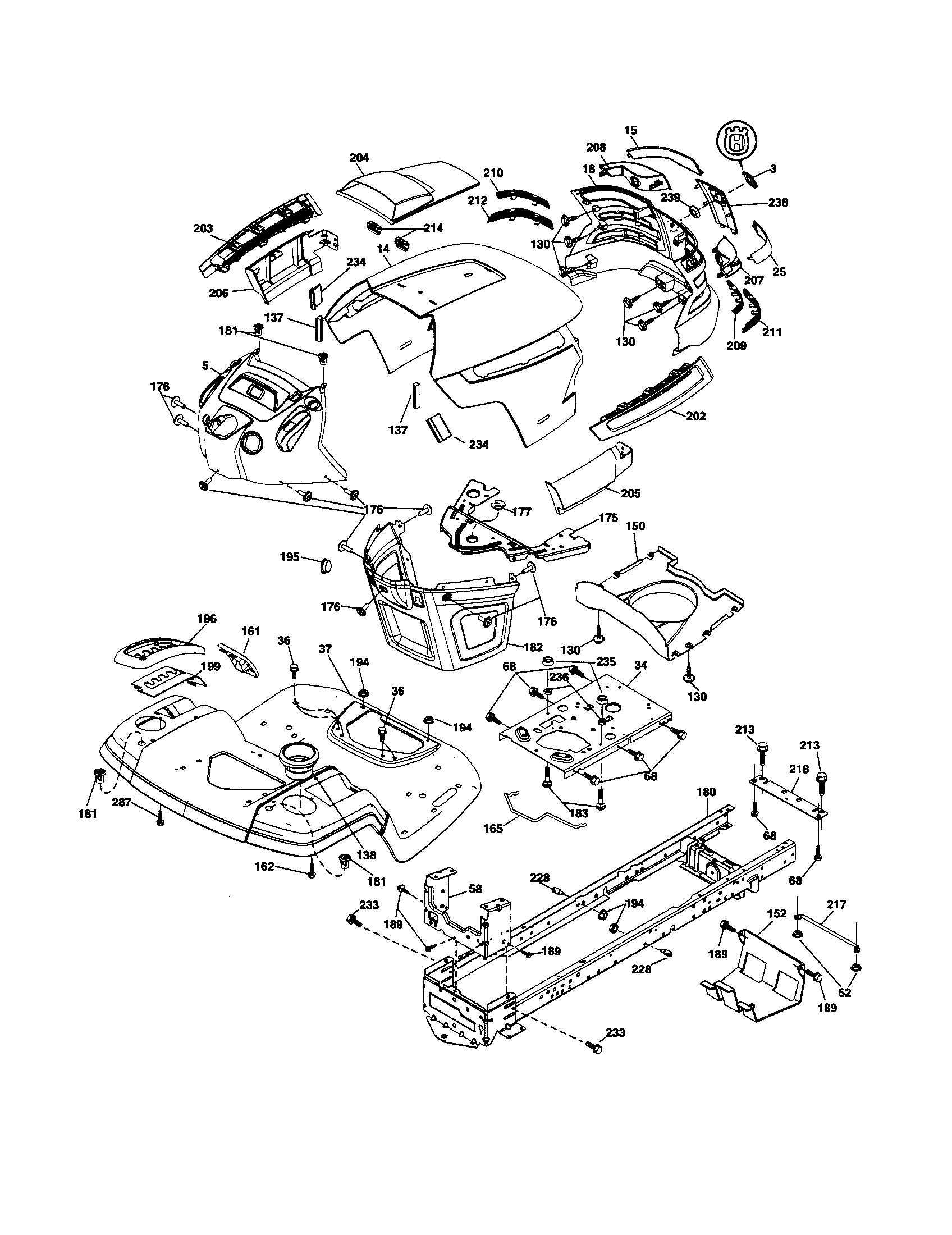 Husqvarna 917289640 chassis diagram