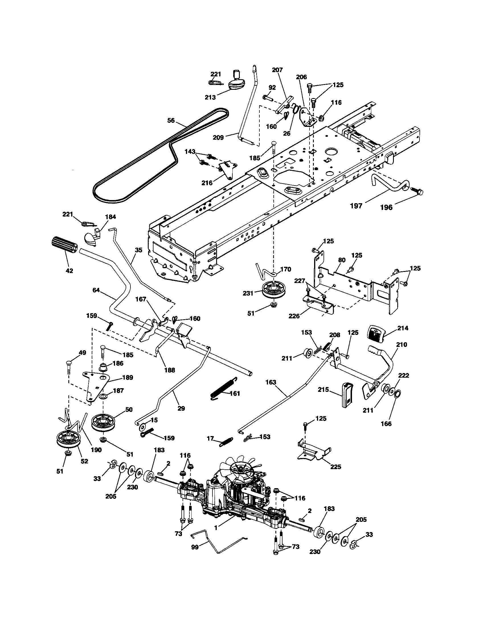 Husqvarna 917289640 drive diagram