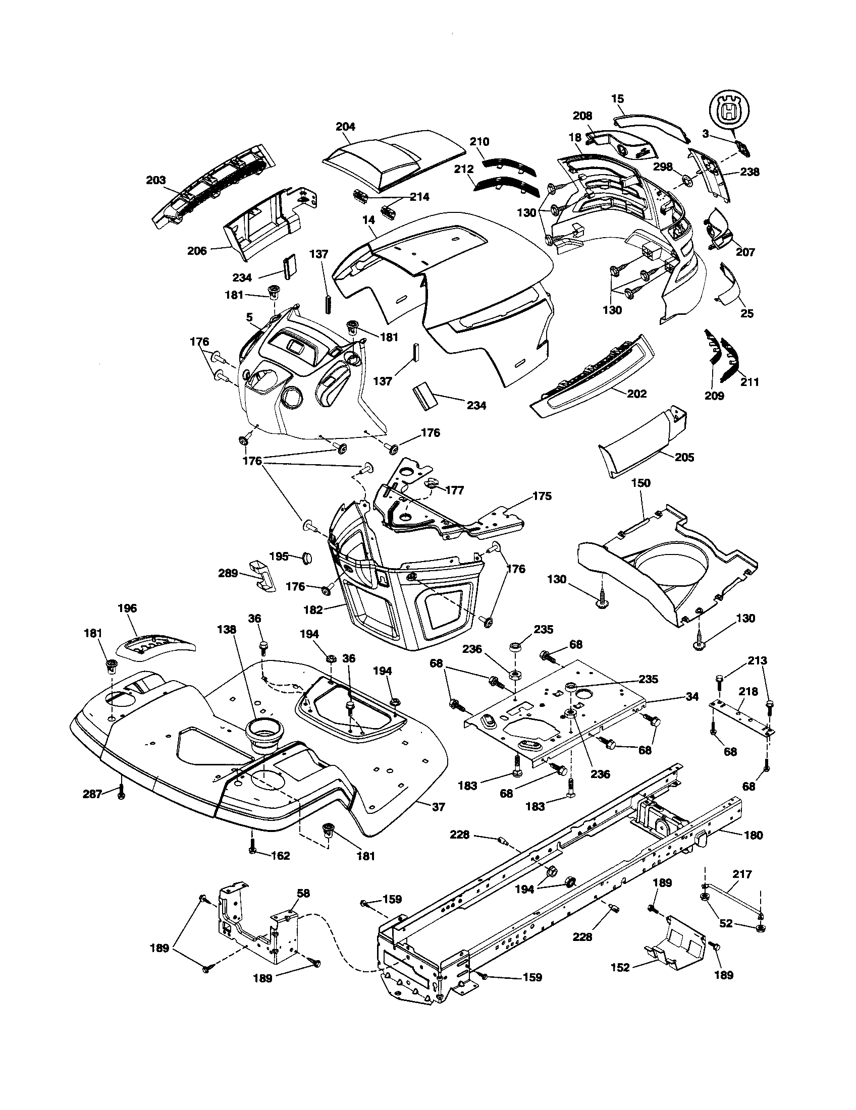 Husqvarna 917289610 chassis diagram