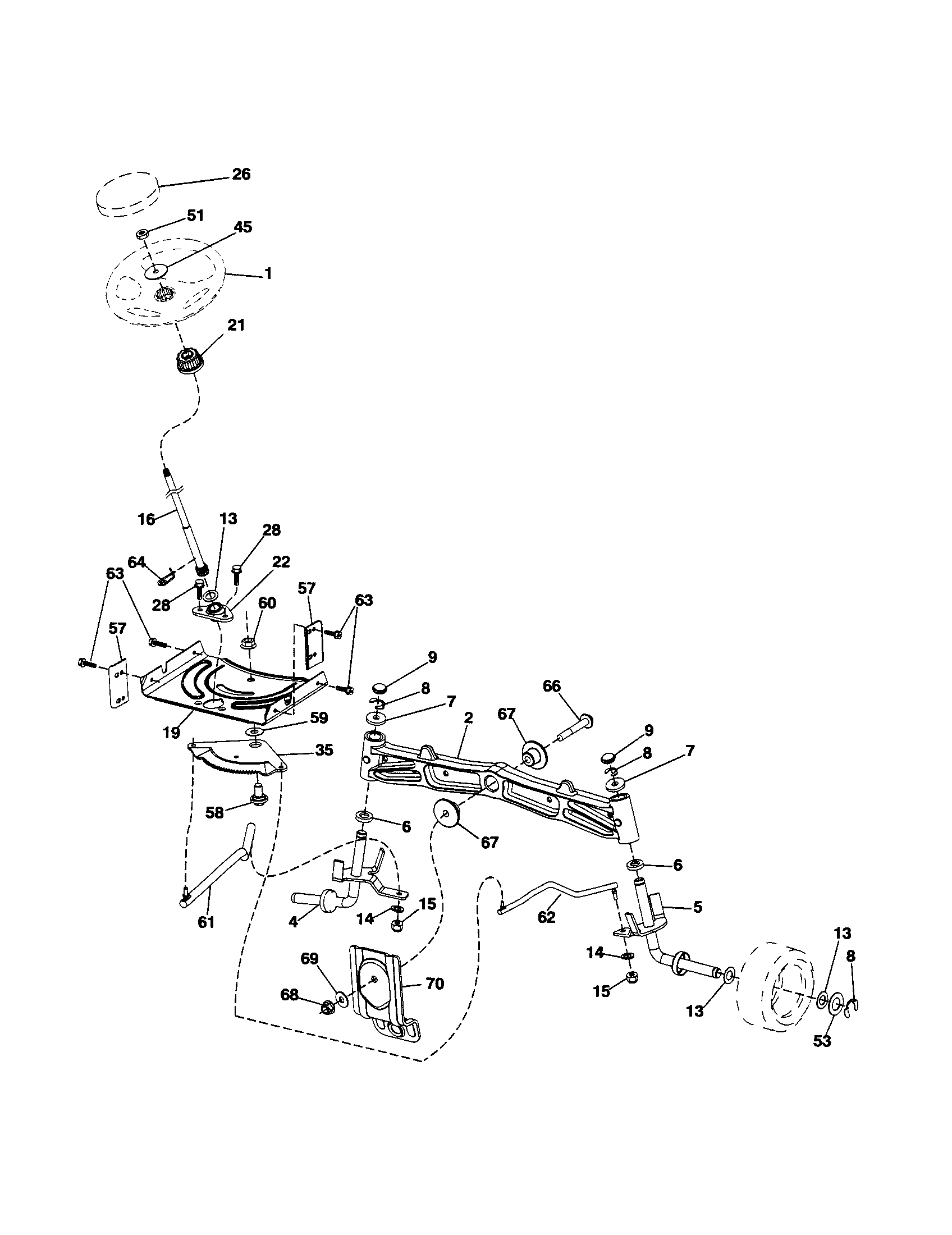 Husqvarna 917289610 steering assembly diagram