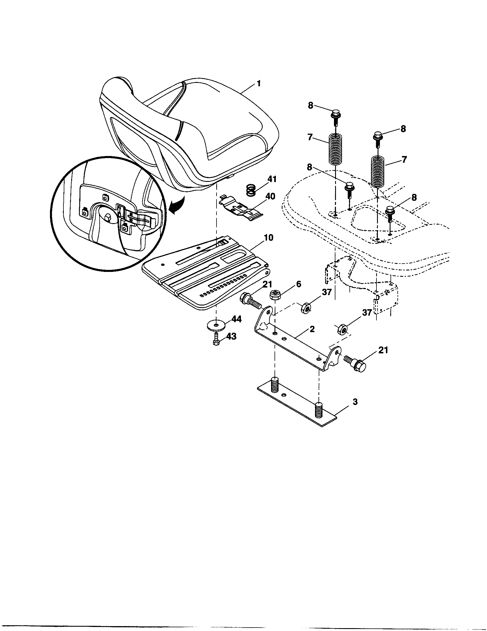 Husqvarna 917289610 seat assembly diagram