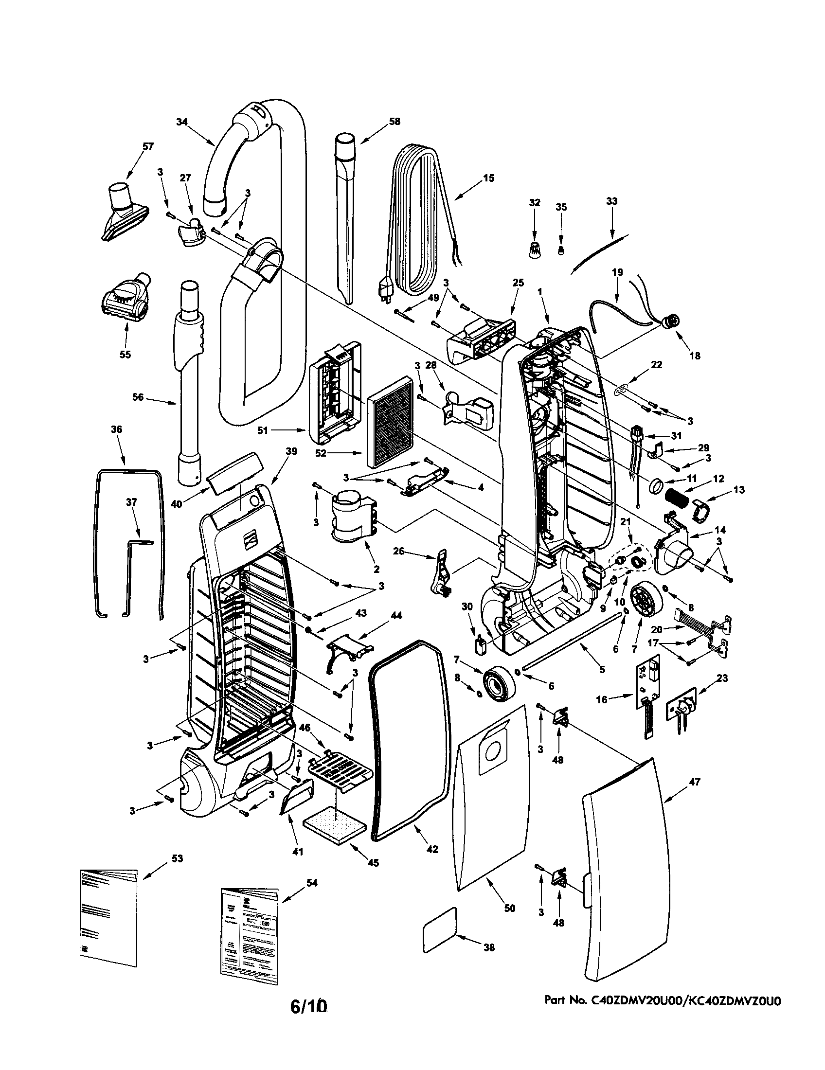 Kenmore 11631810010 dust compartment diagram