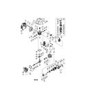 Hitachi CG22EADSL crankshaft/cylinder/carburetor diagram