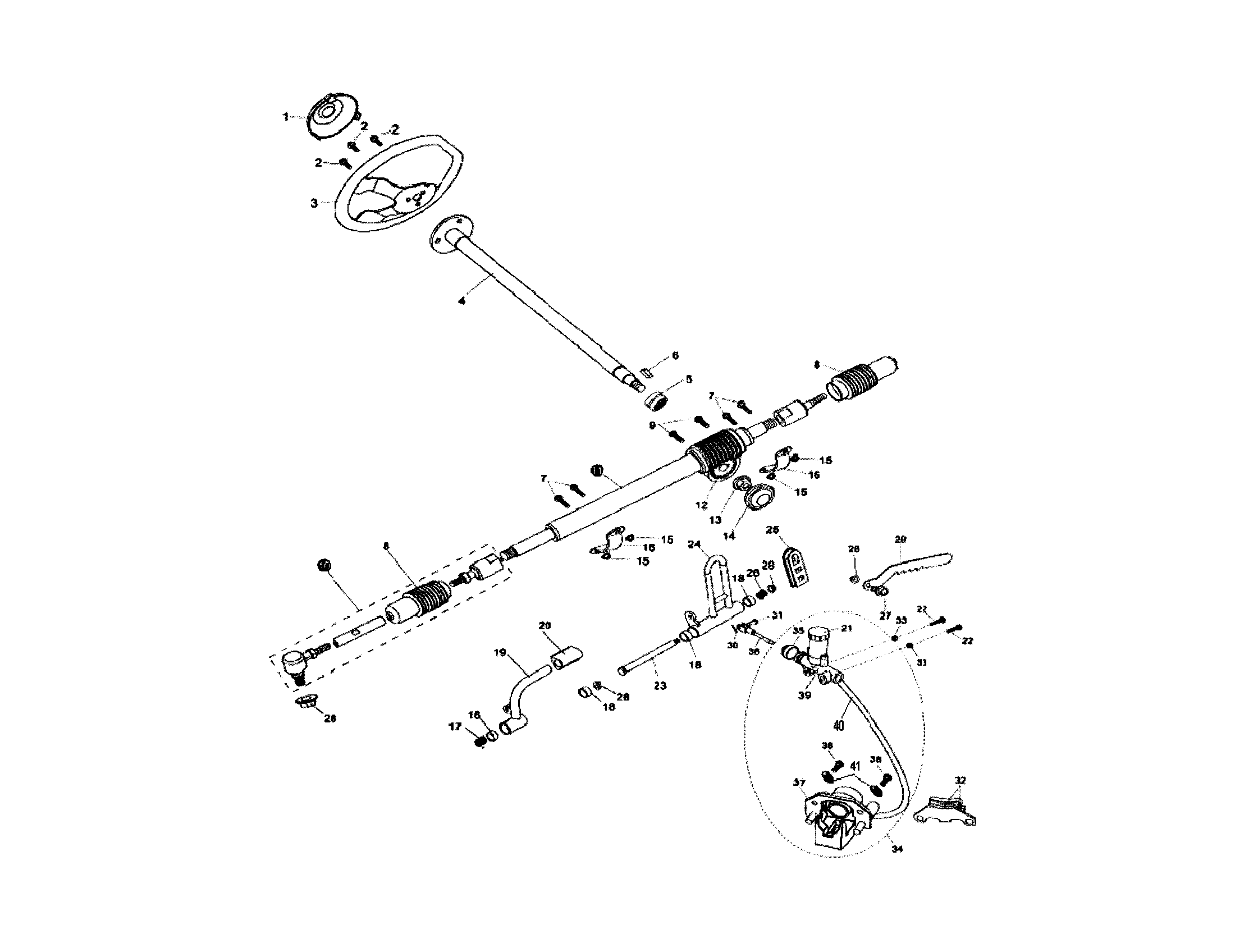 American SportWorks 3170B-15 steering diagram