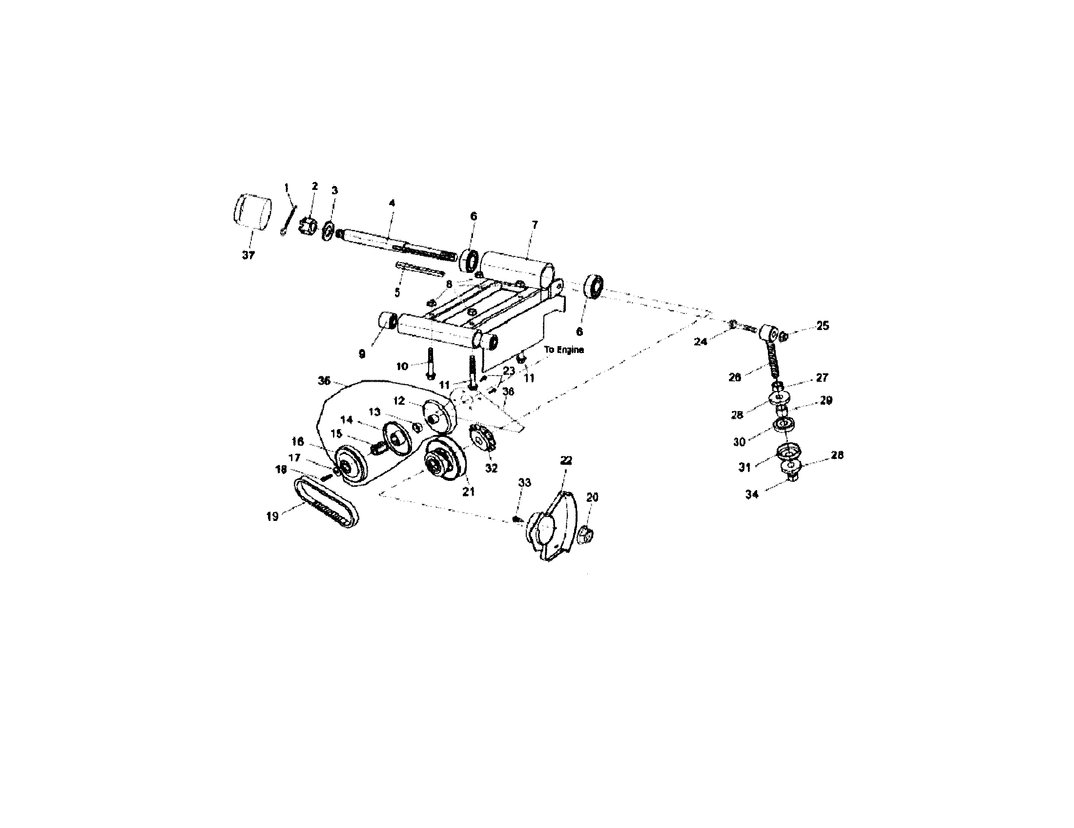 American SportWorks 3170B-15 jackshaft diagram