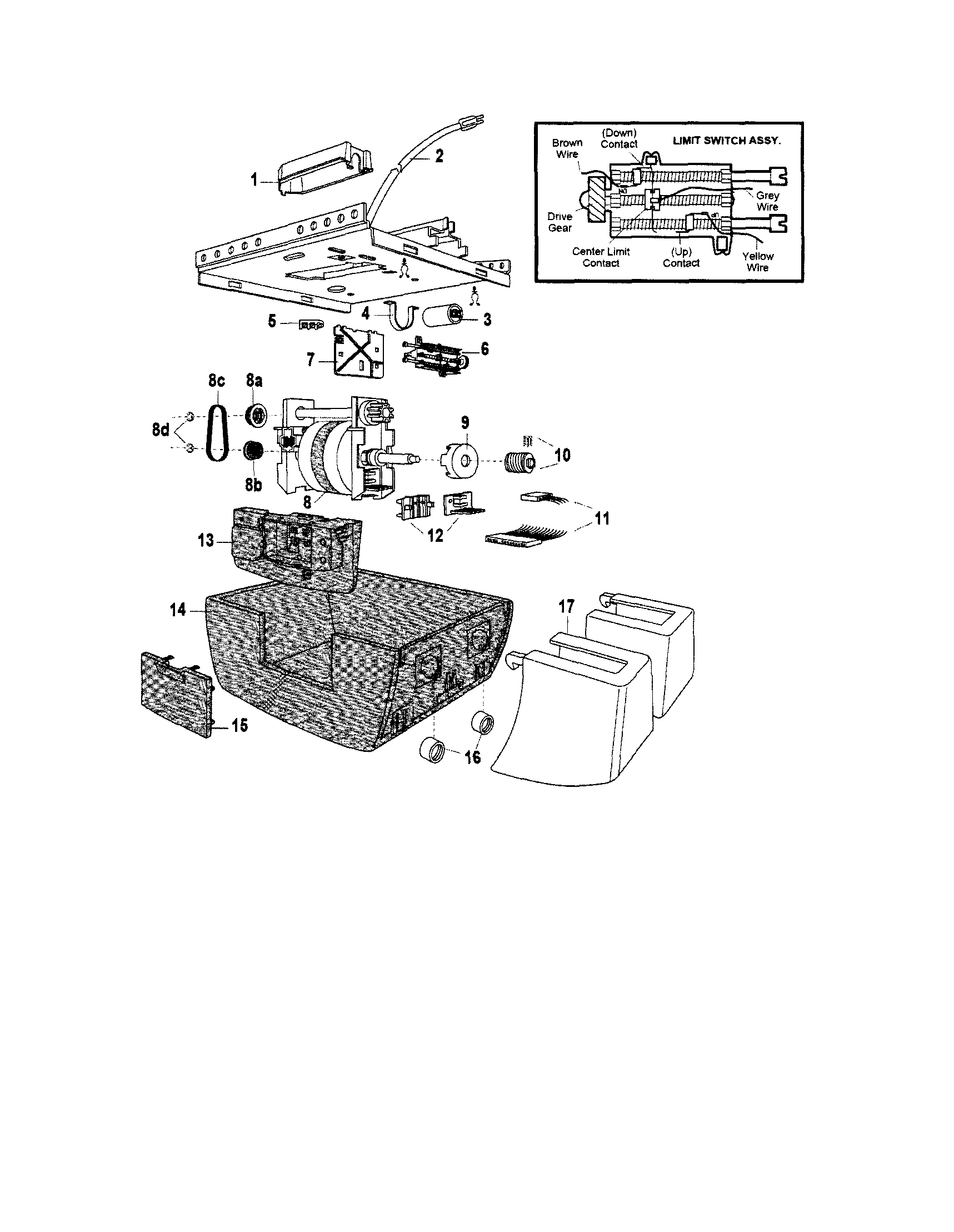 Craftsman 13953663SRT opener assembly diagram