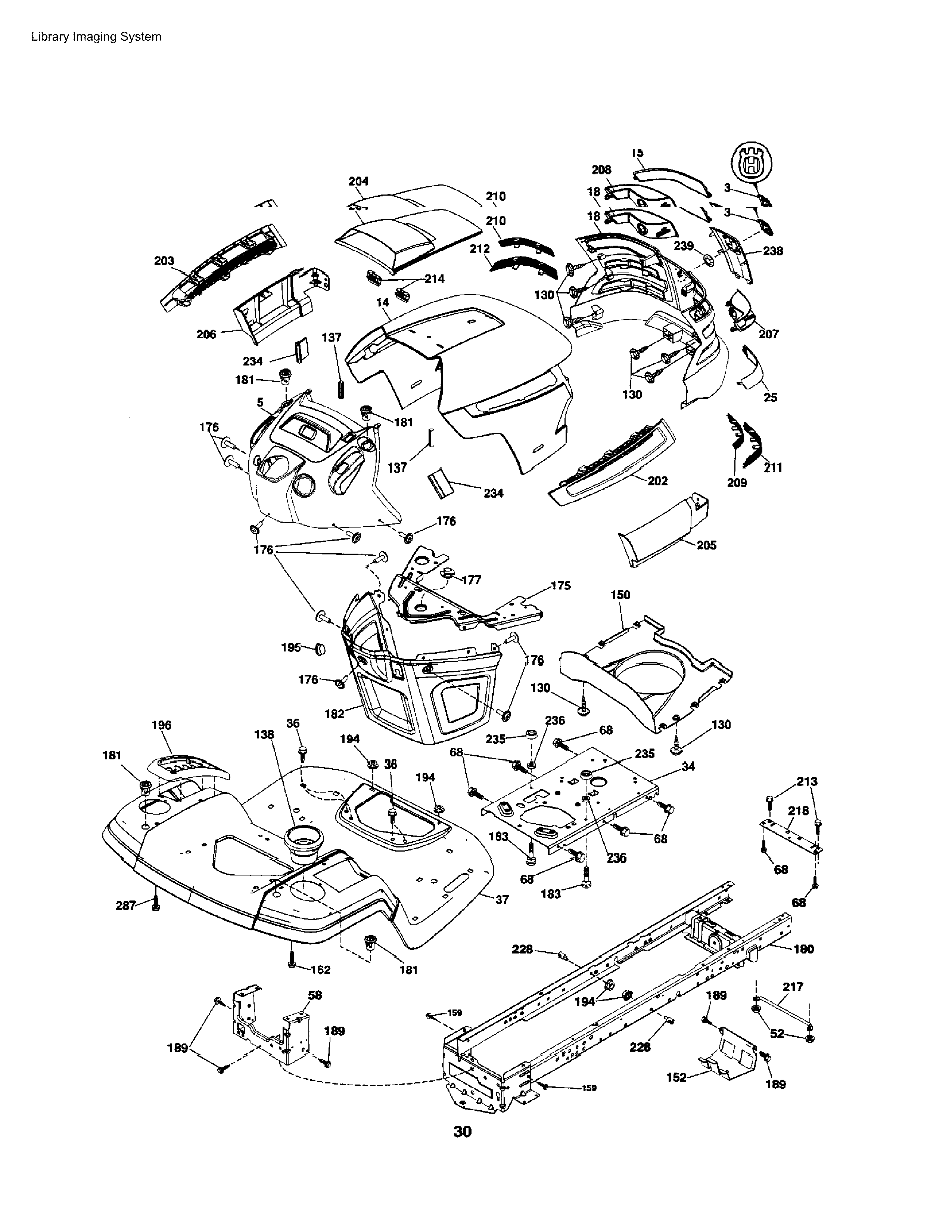 Husqvarna 917289630 chassis diagram