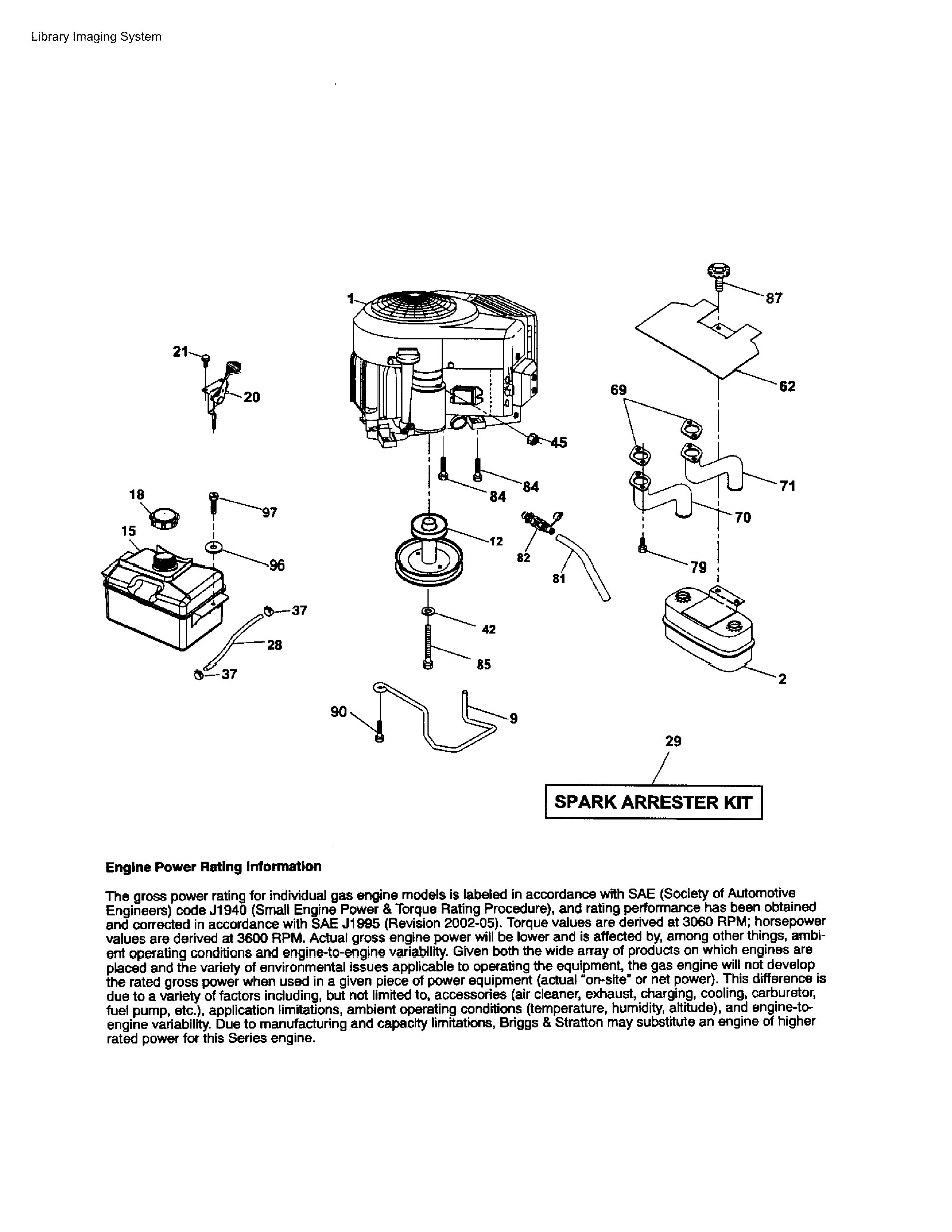 Husqvarna 917289630 engine diagram