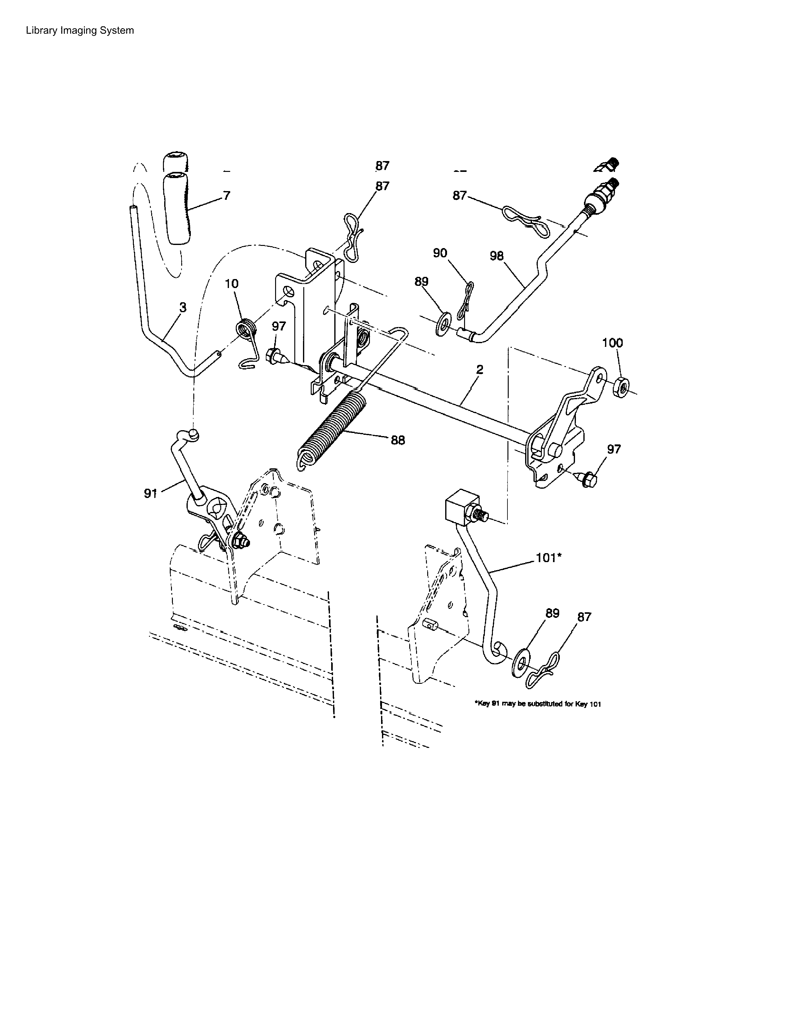 Husqvarna 917289630 mower lift diagram