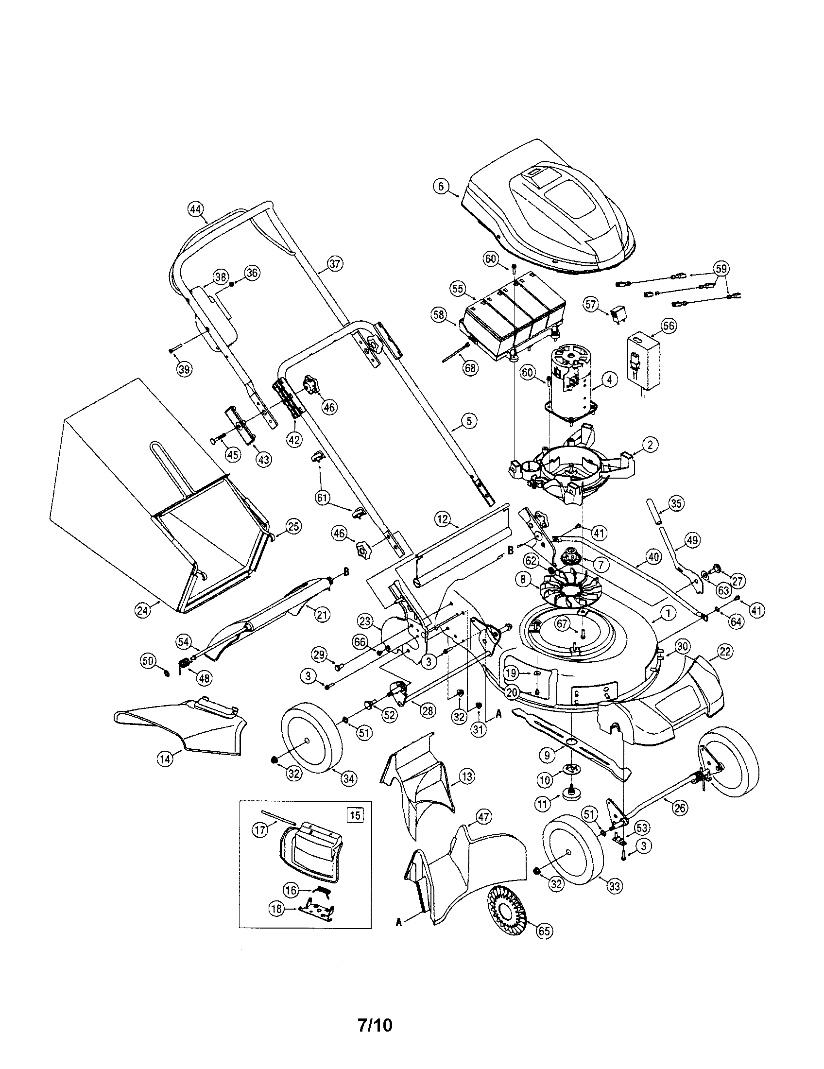 MTD 18A-188-799 rotary mower diagram