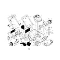 Yard Pro 371970 engine/housing/handle diagram