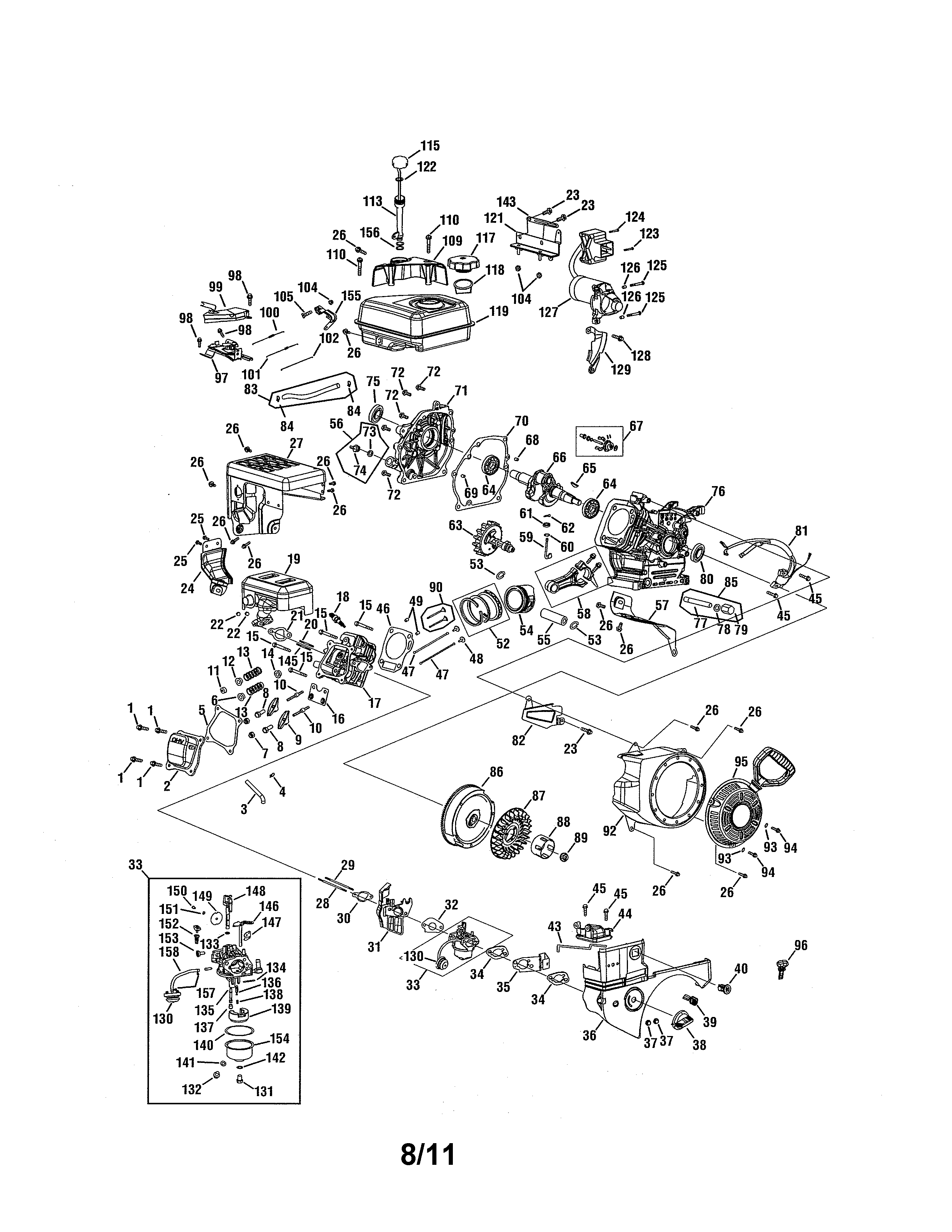 Craftsman 247884331 engine diagram
