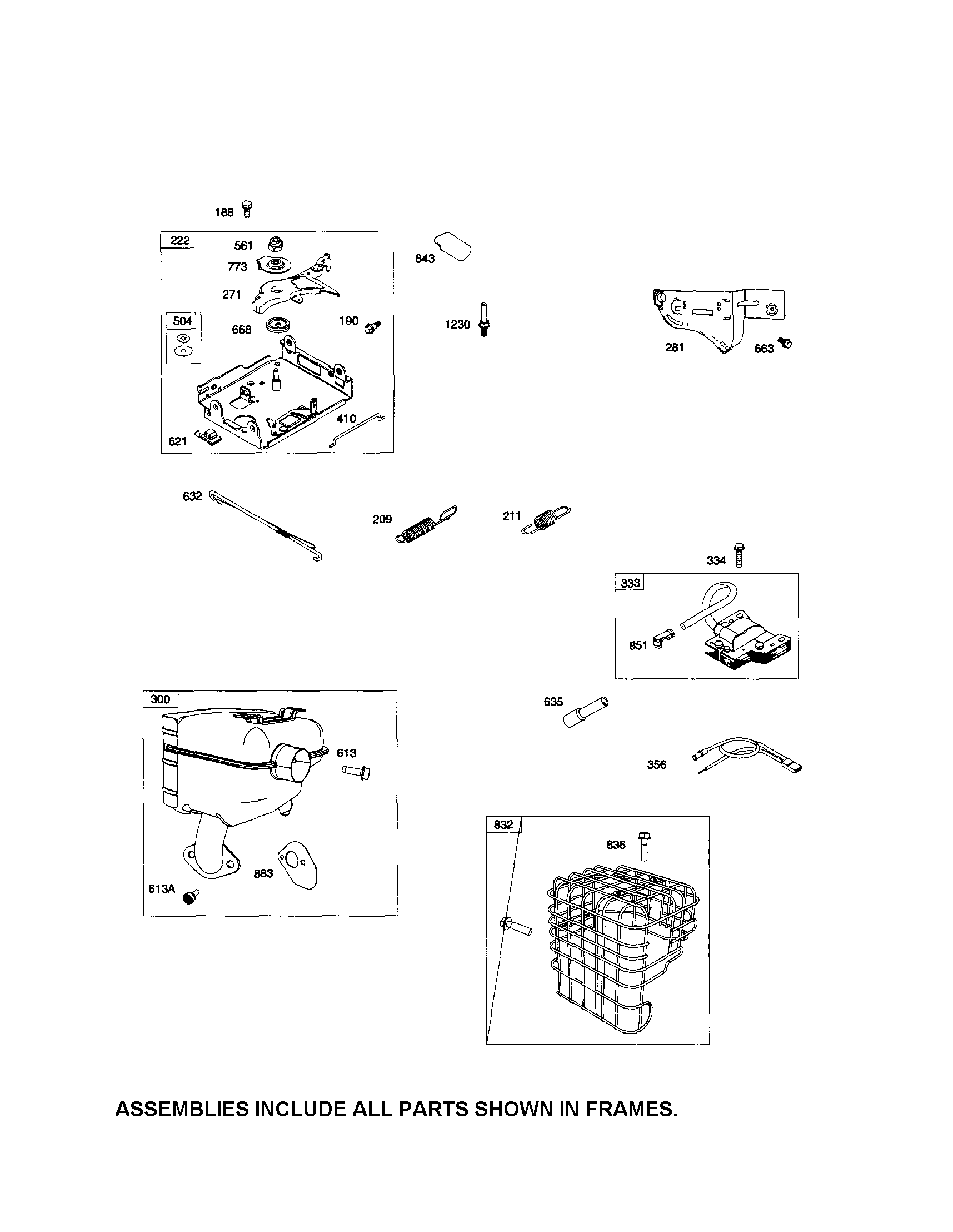 Craftsman 247776050 muffler/control bracket diagram