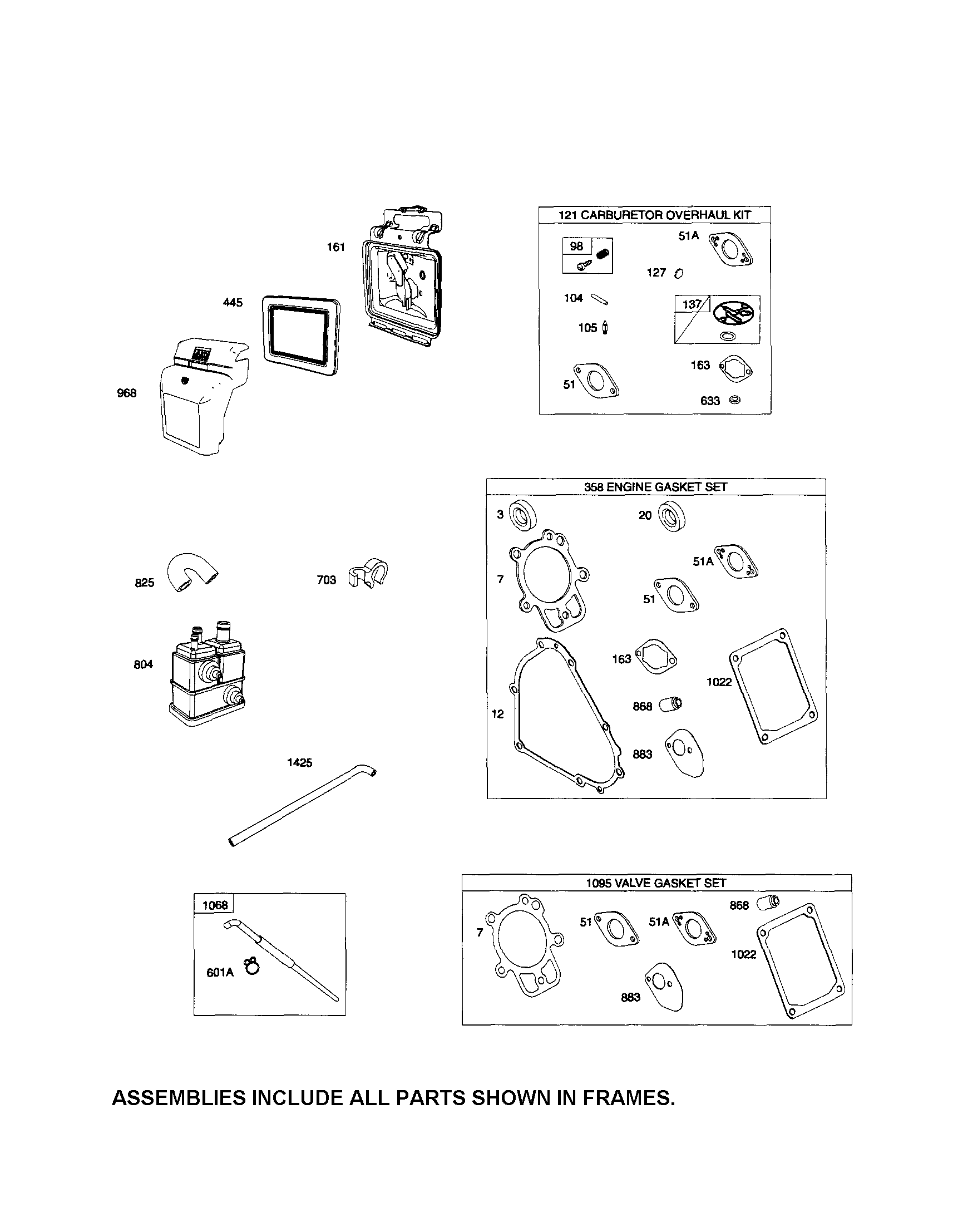 Craftsman 247776050 gasket sets diagram