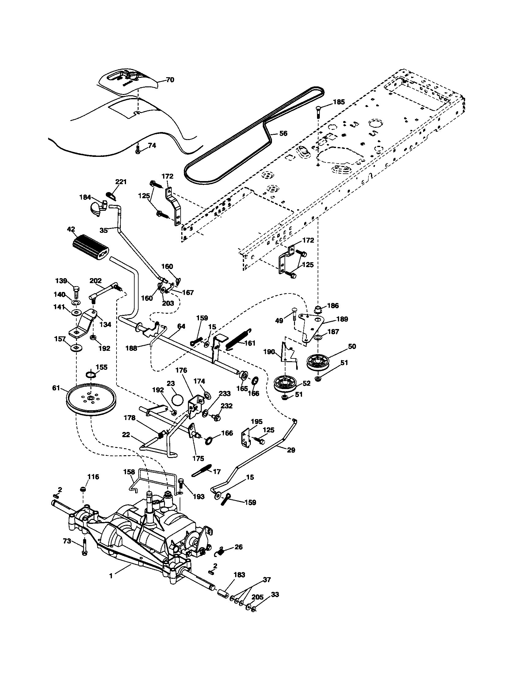 Poulan 96046000800-2007 drive diagram