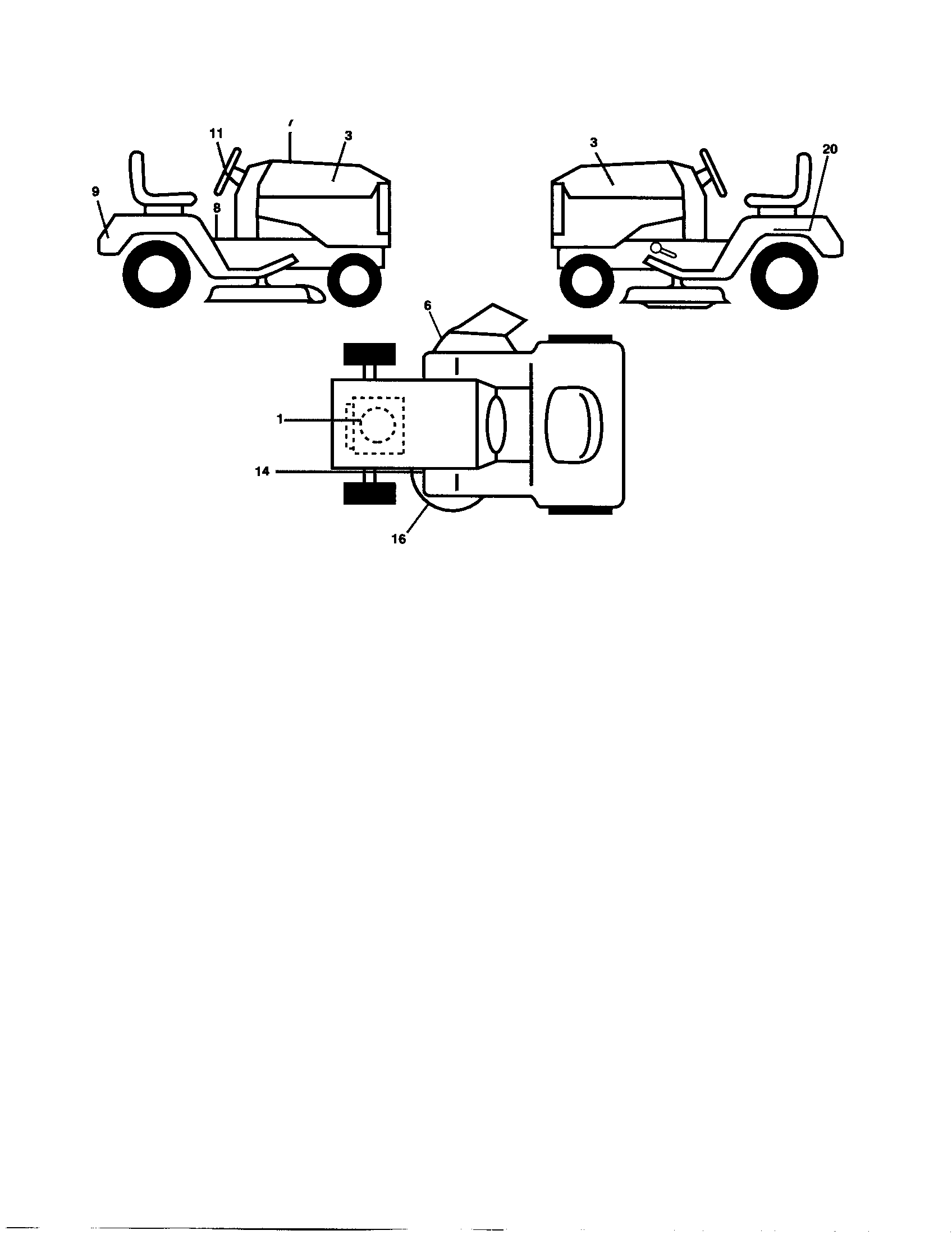 Poulan 96046000800-2007 decals diagram