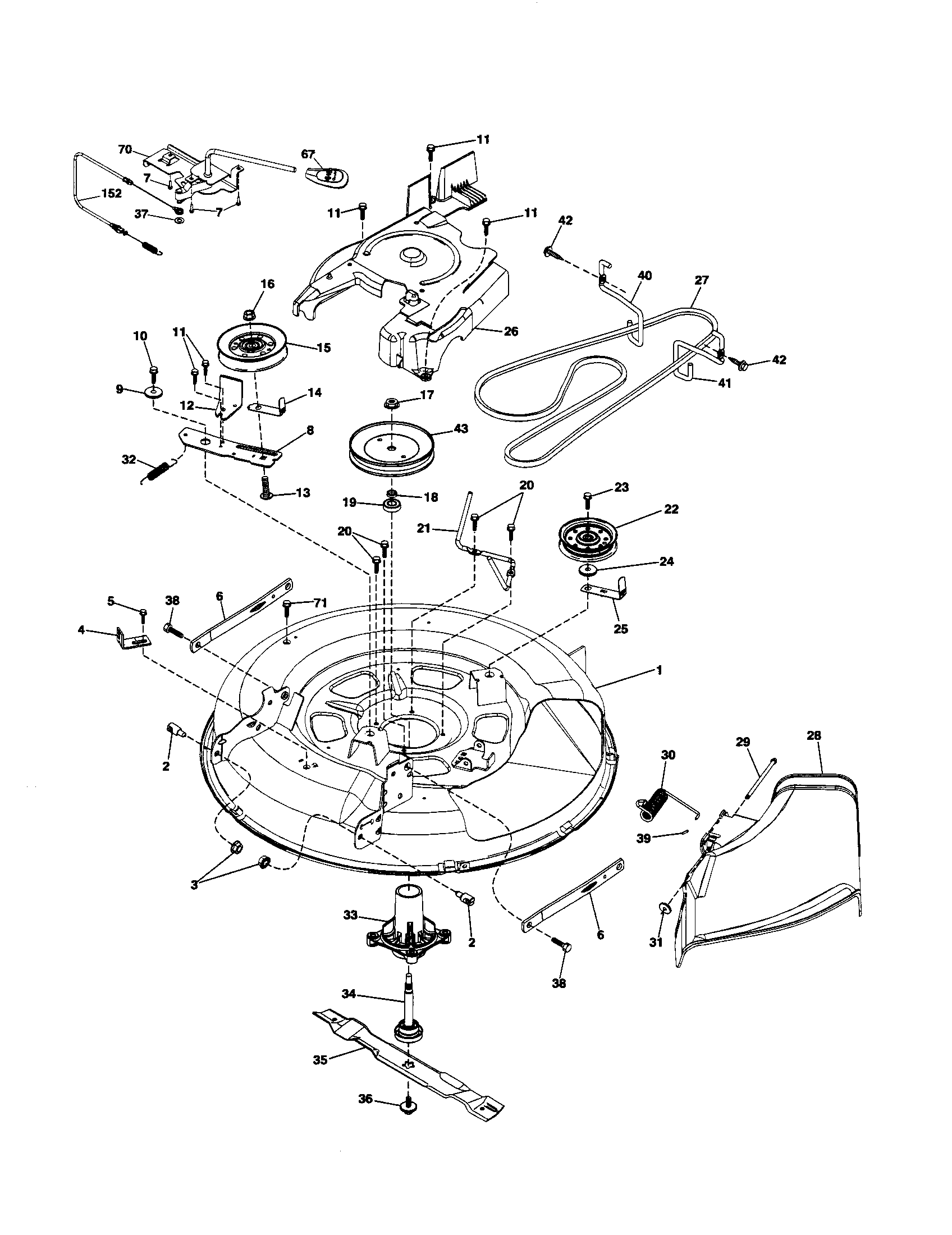 Poulan 96046000800-2007 mower deck diagram
