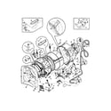 Frigidaire FAFS4474LW0 motor/tub diagram