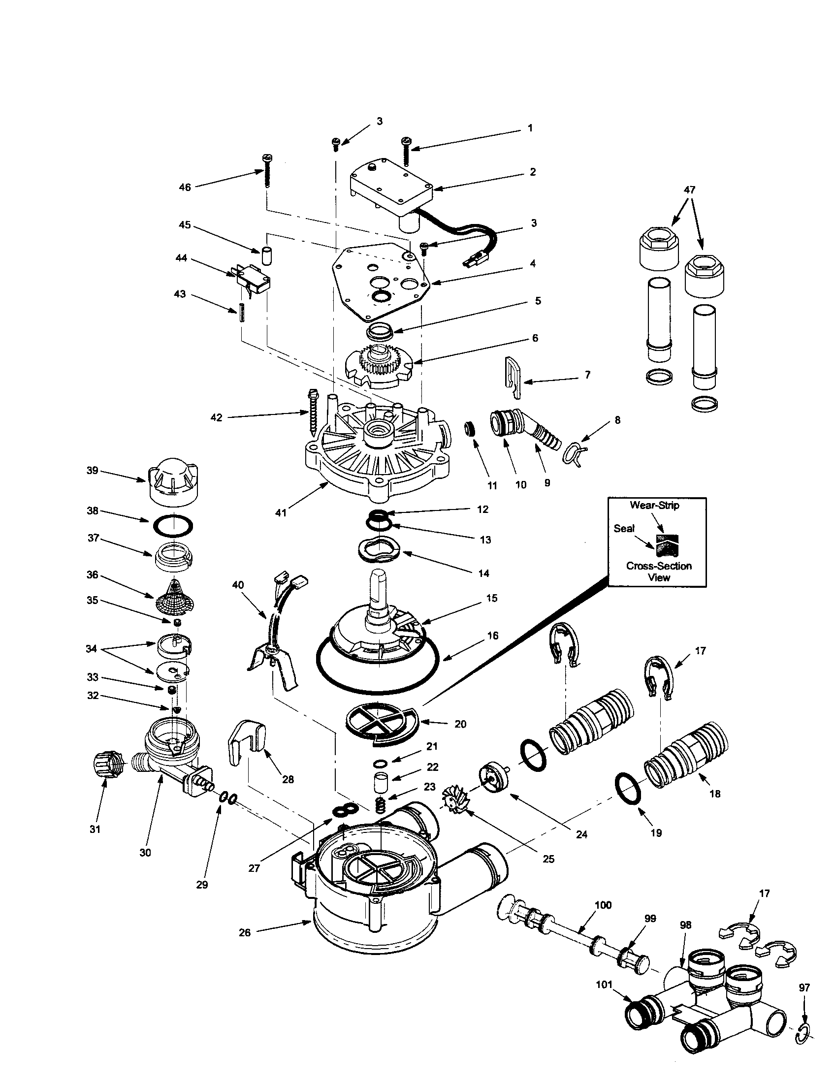 Kenmore 625393060 valve body/cover diagram