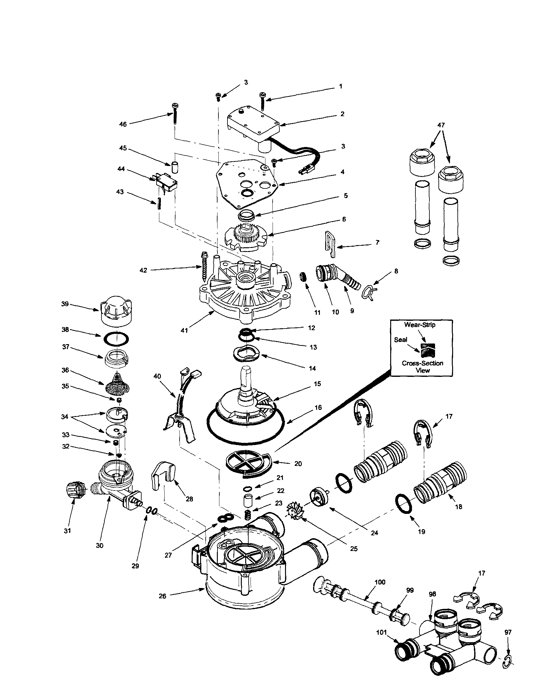 Kenmore 625383560 valve body/cover diagram