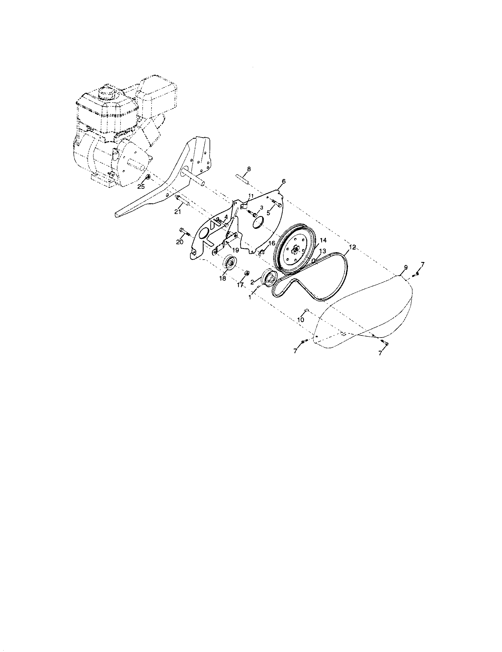 Craftsman 917299013 belt guard/pulley diagram
