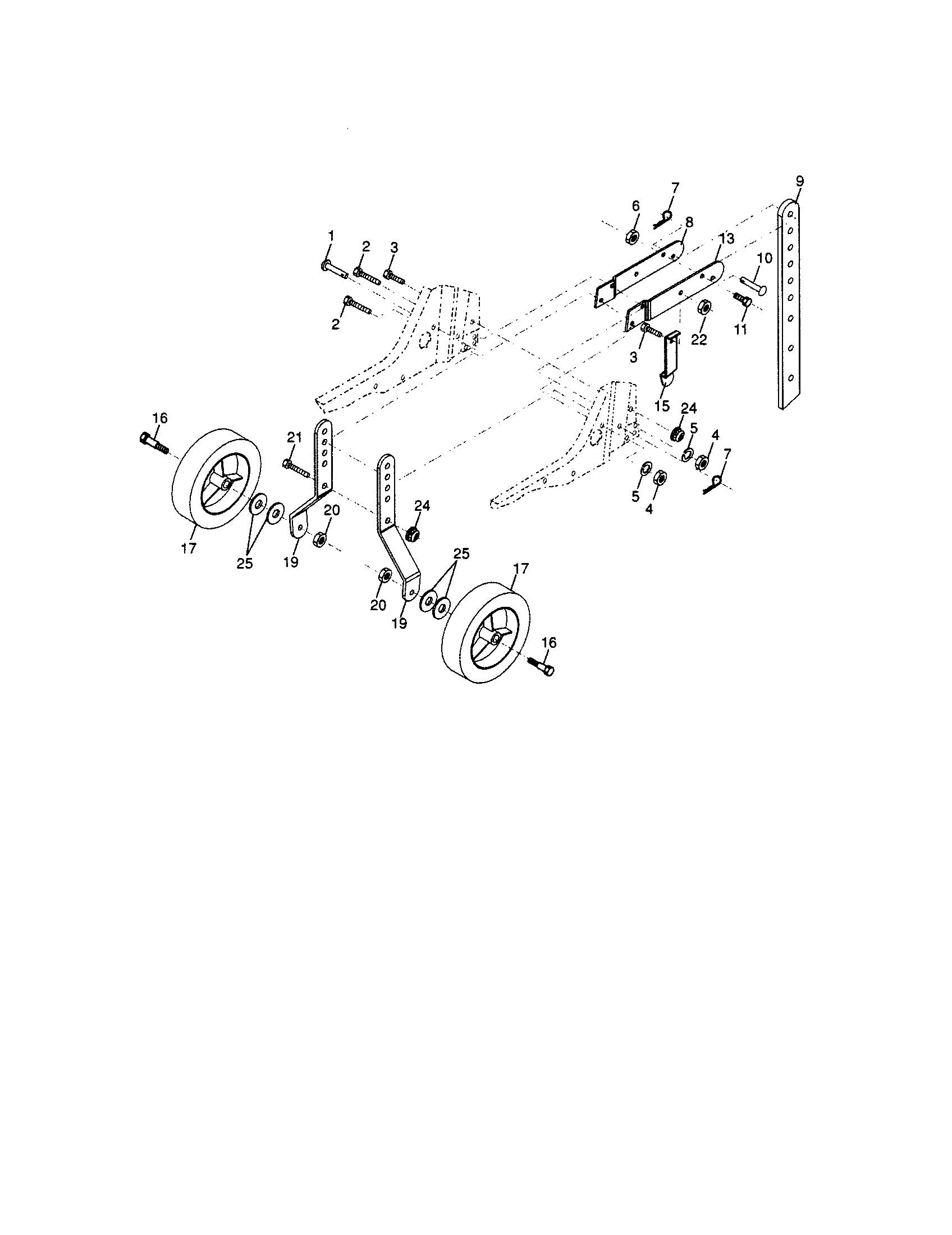 Craftsman 917299013 wheel and depth stake diagram