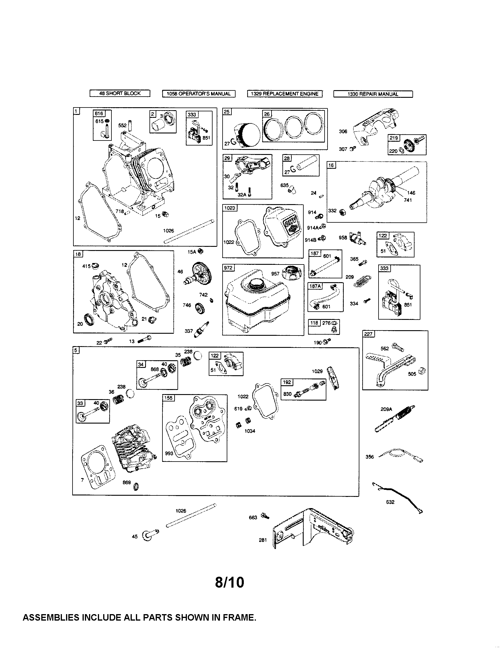 Craftsman 917299013 cylinder/crankshaft/crankcase diagram