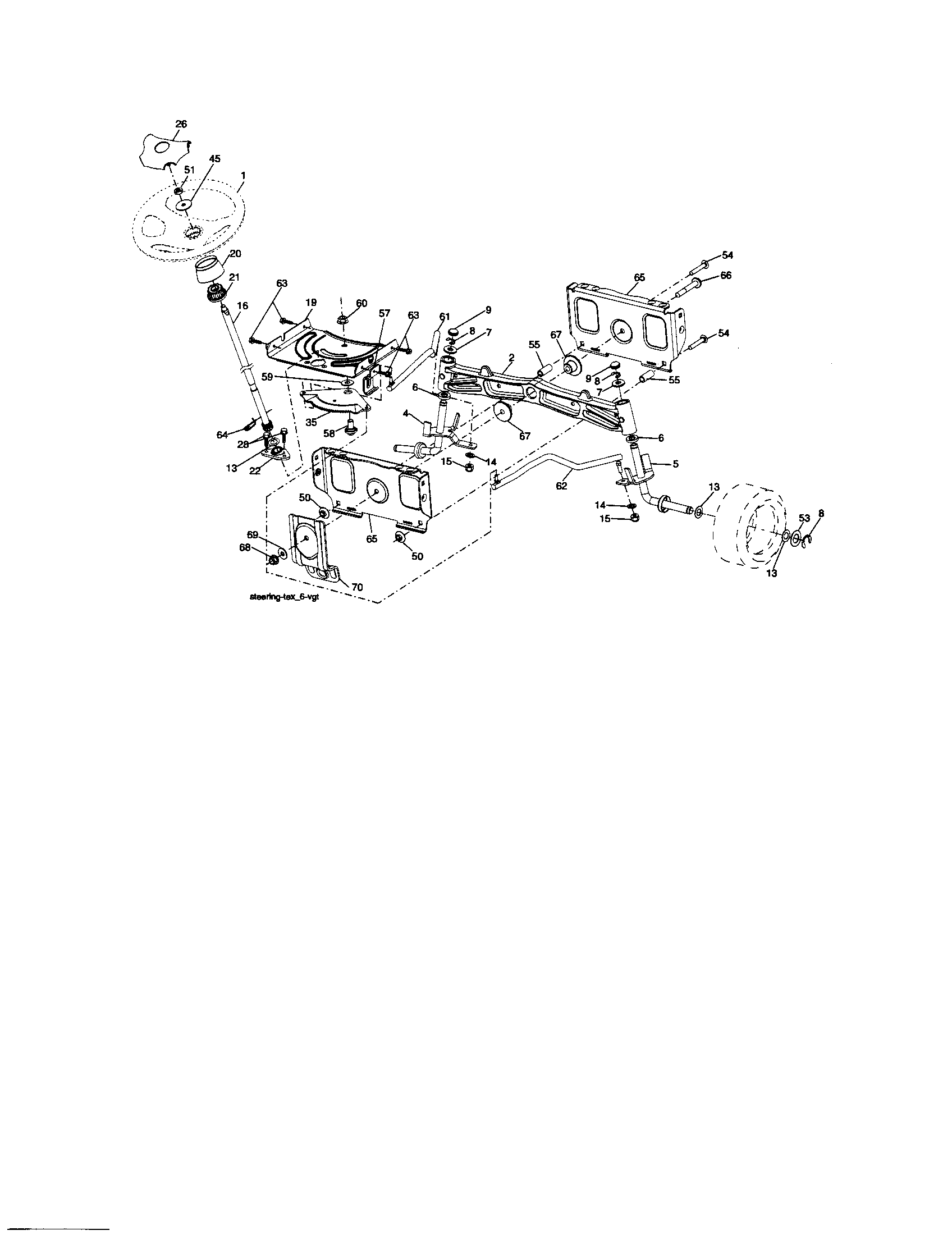 Craftsman 917276845 steering diagram