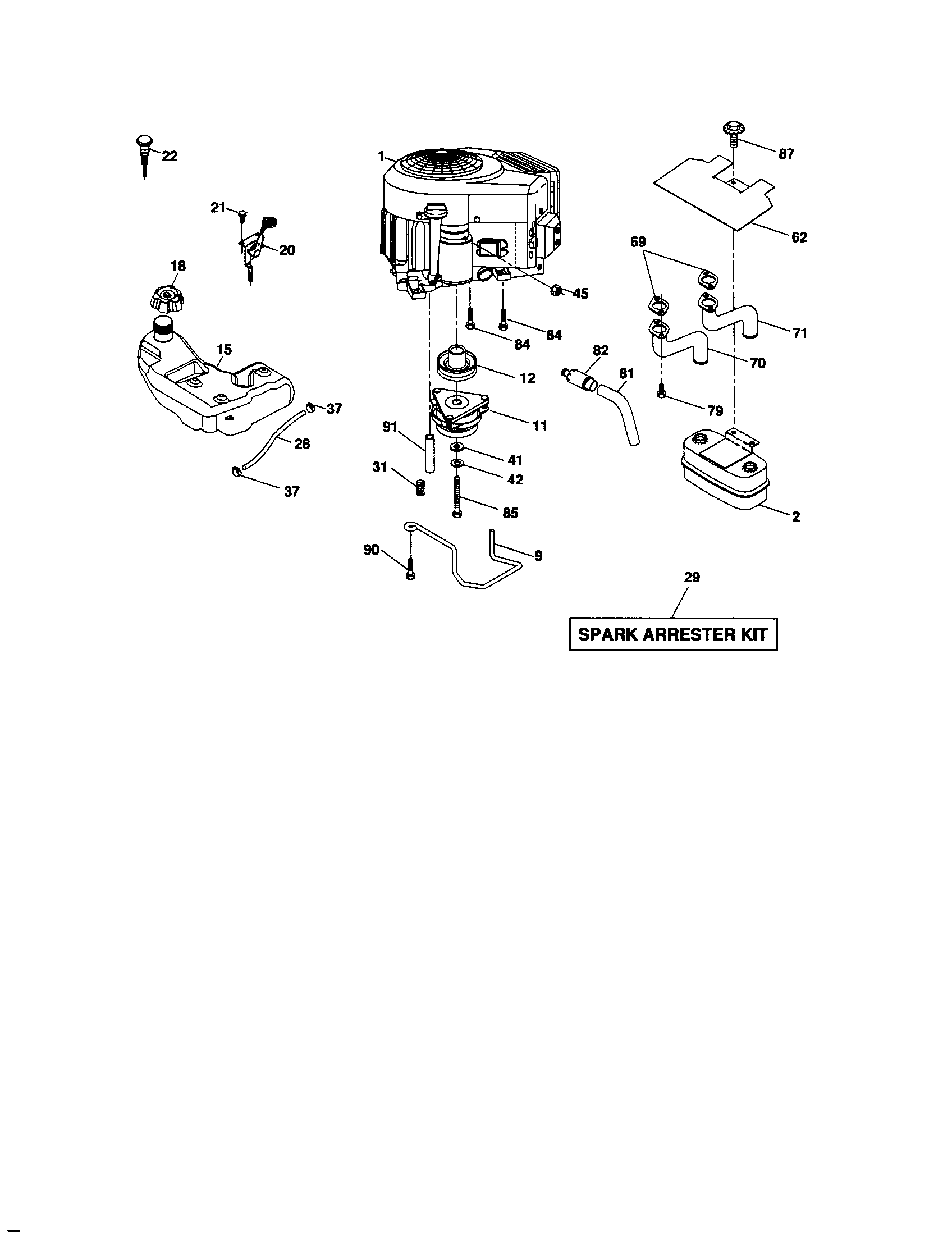 Craftsman 917276845 engine diagram
