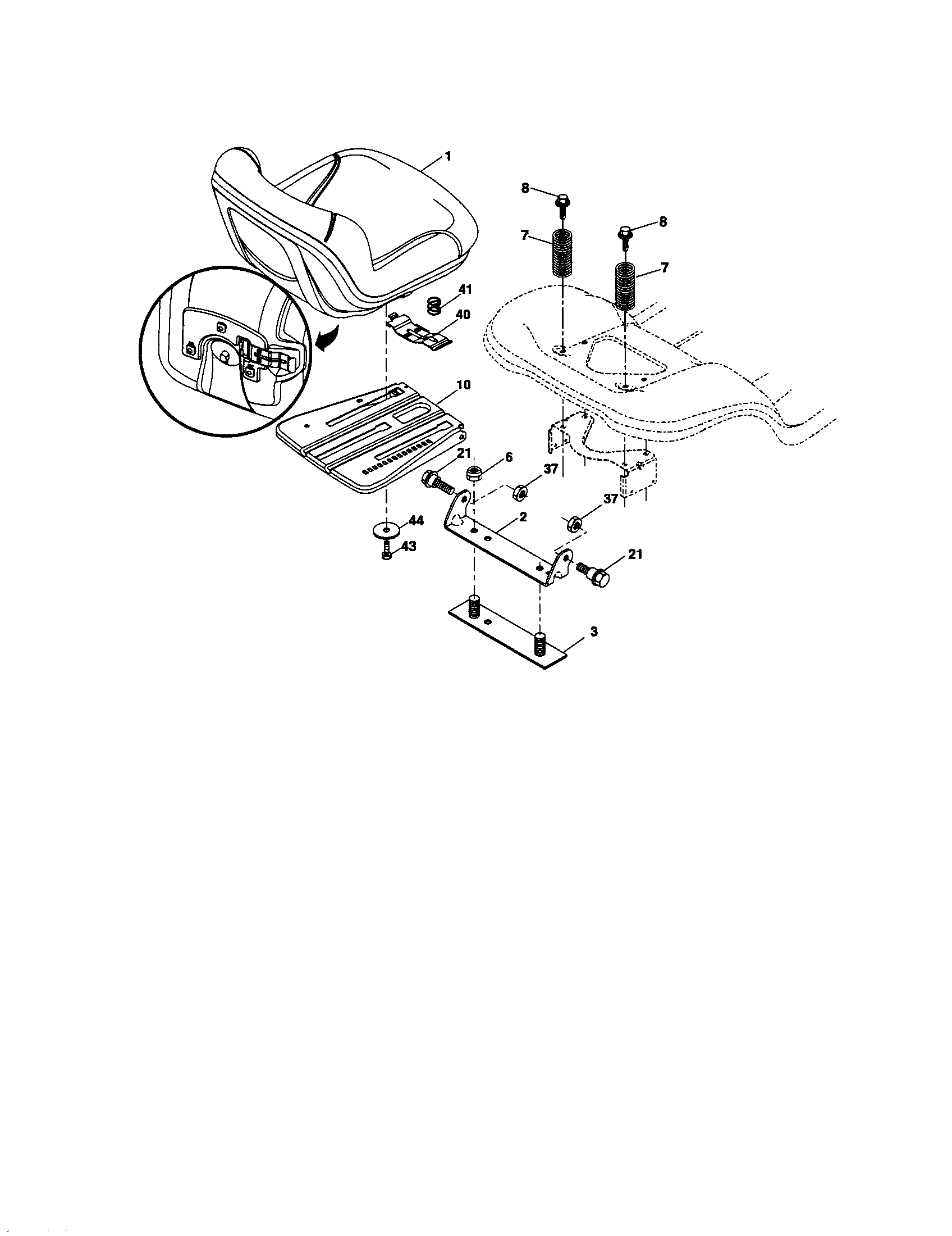 Craftsman 917276845 seat diagram