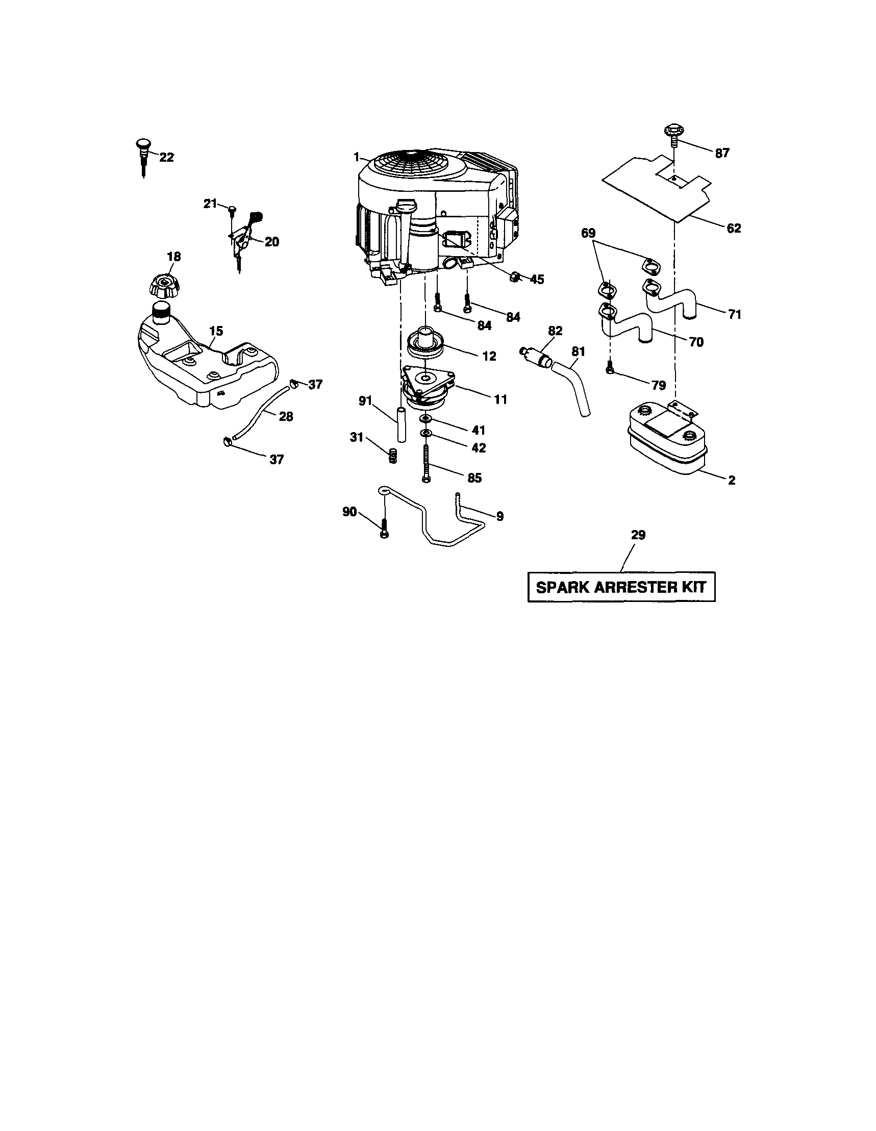 Craftsman 917276864 engine diagram