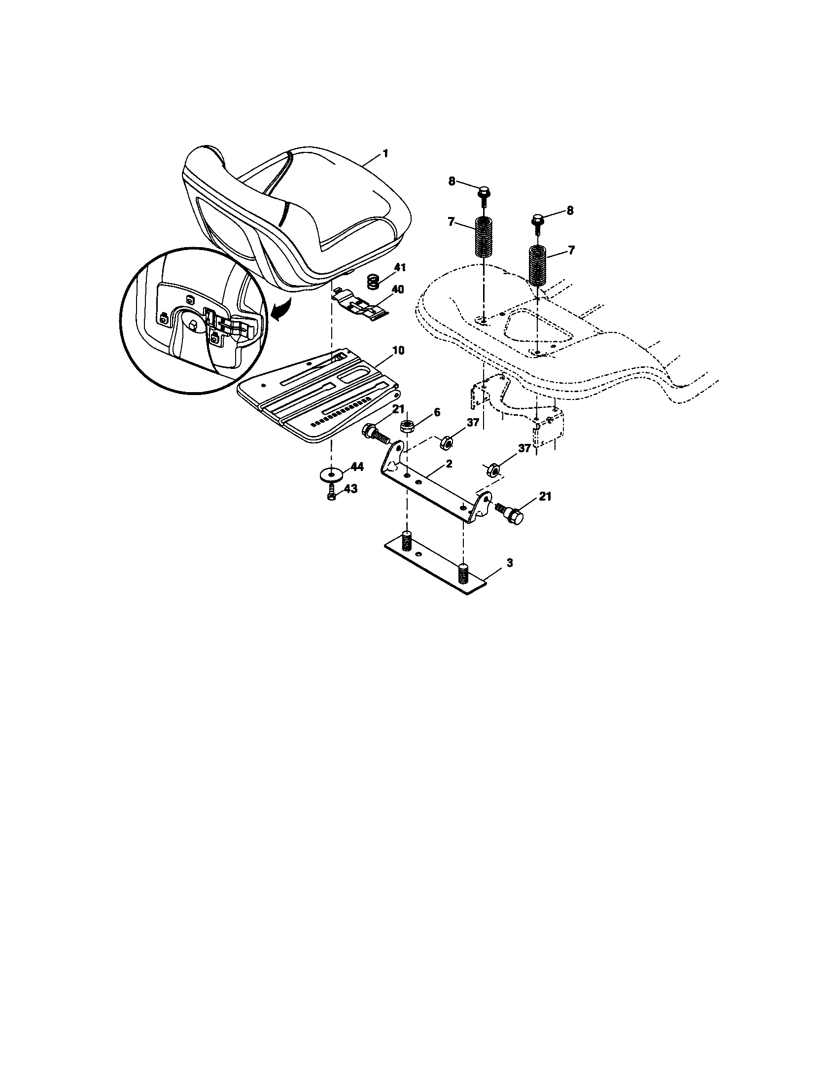 Craftsman 917276864 seat diagram