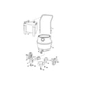 Craftsman 113179100 dust drum/handle/wheels diagram