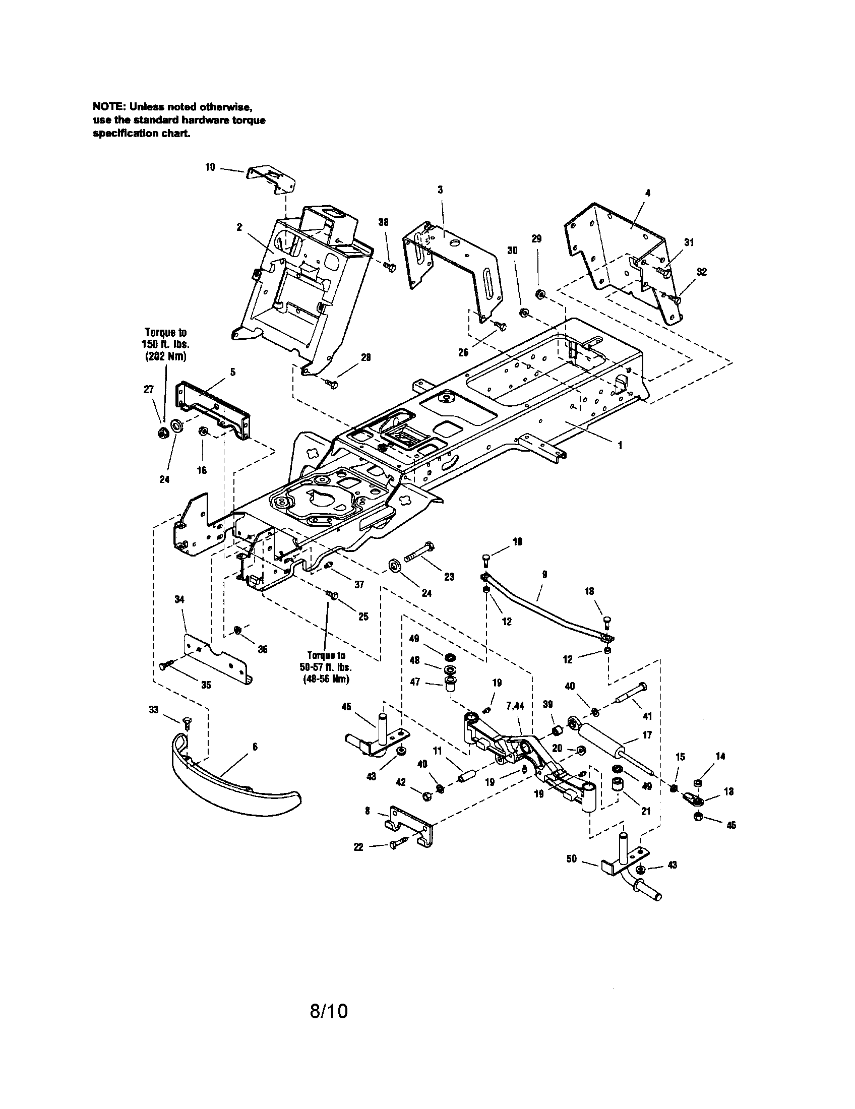 MTD PGT9500 frame-power steering diagram