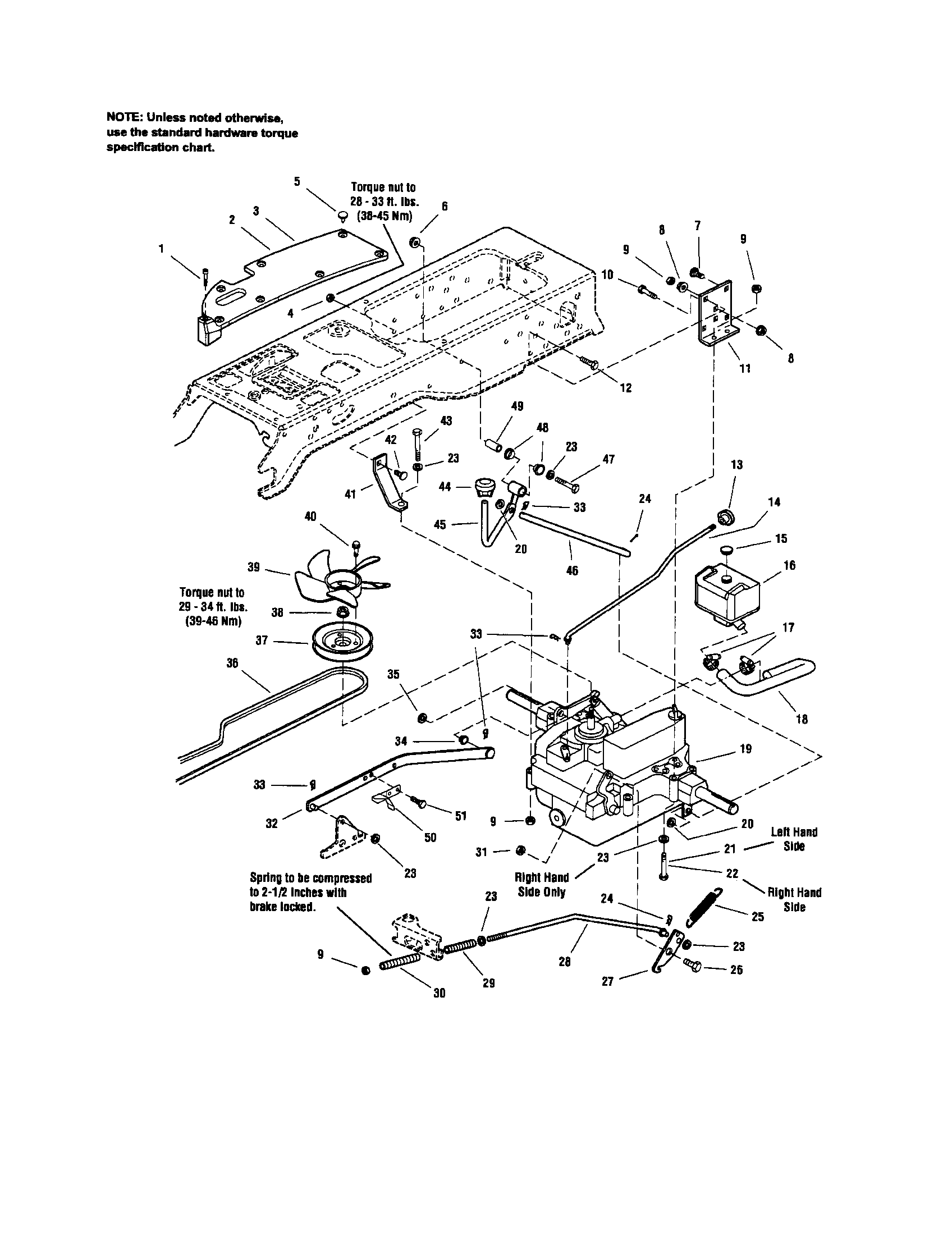 MTD PGT9500 transmission diagram