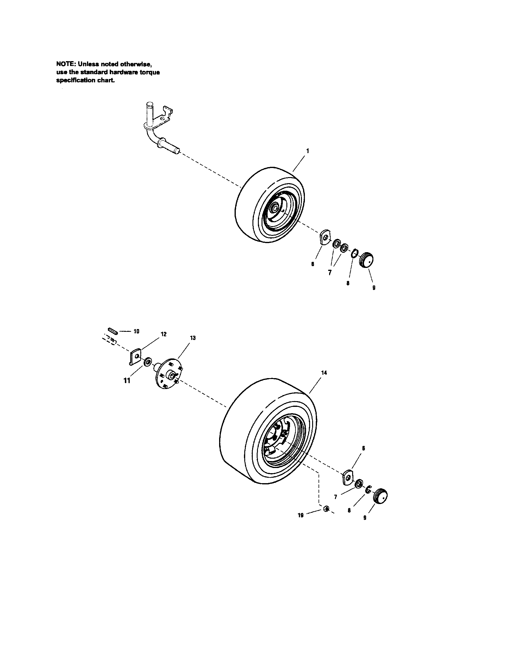 MTD PGT9500 wheel/tire diagram