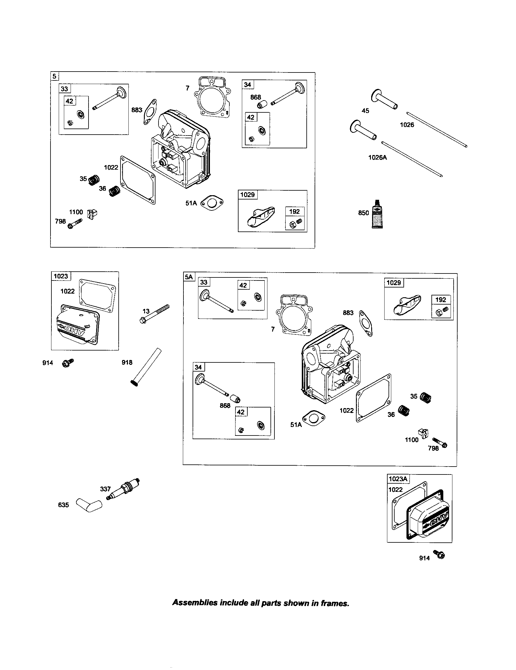 MTD PGT9500 head-cylinder diagram