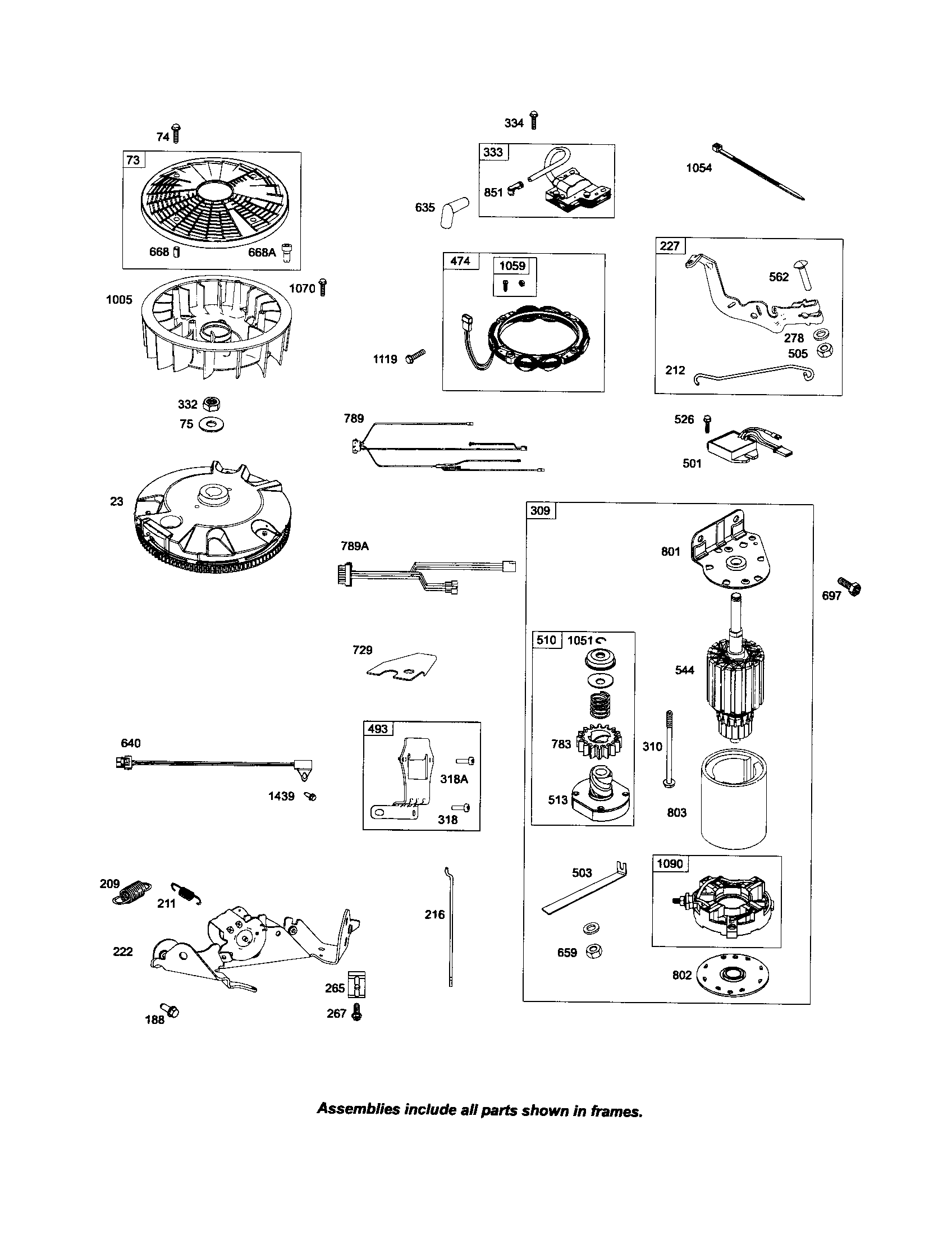 MTD PGT9500 motor-starter/alternator diagram