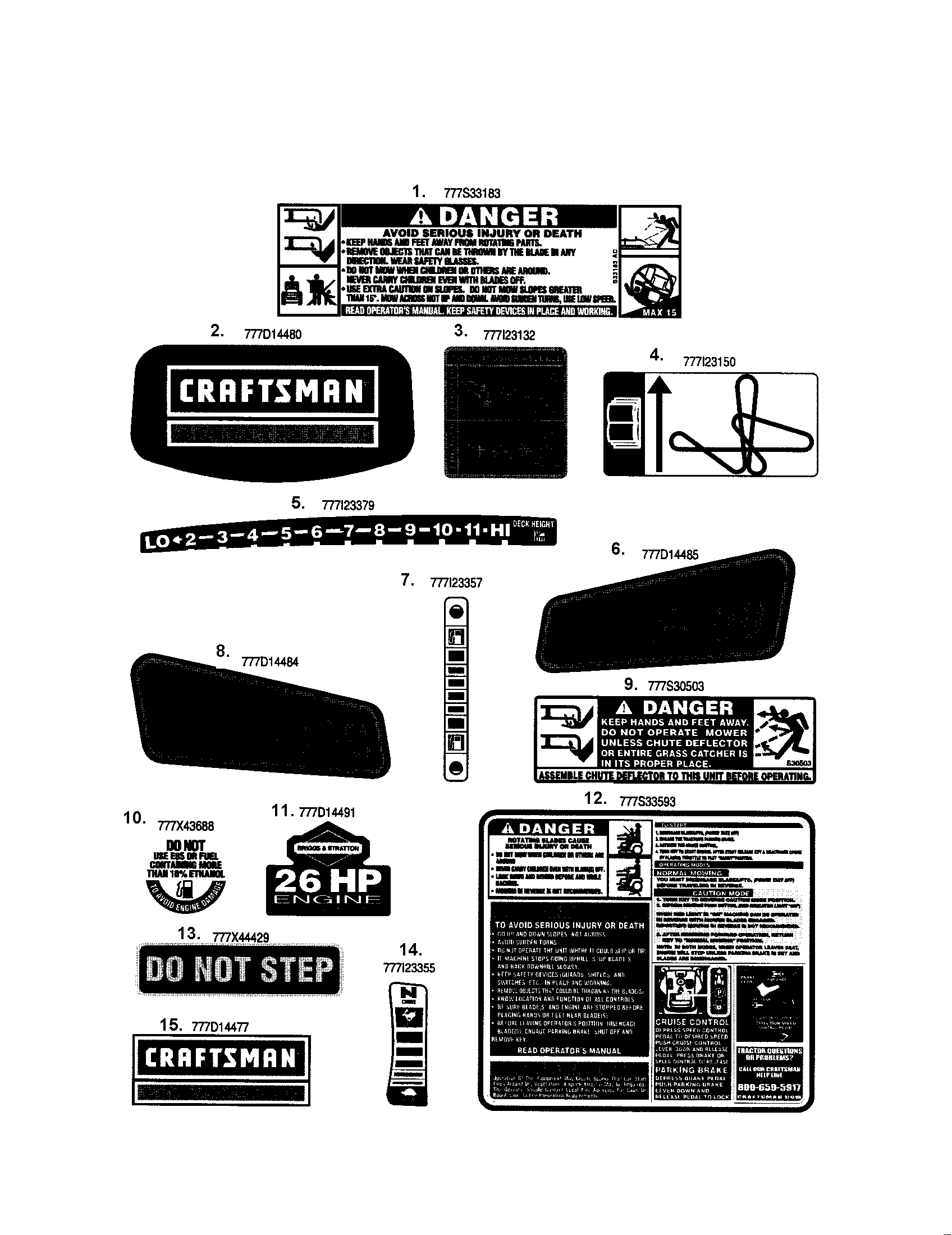 Craftsman 247289810 decals diagram