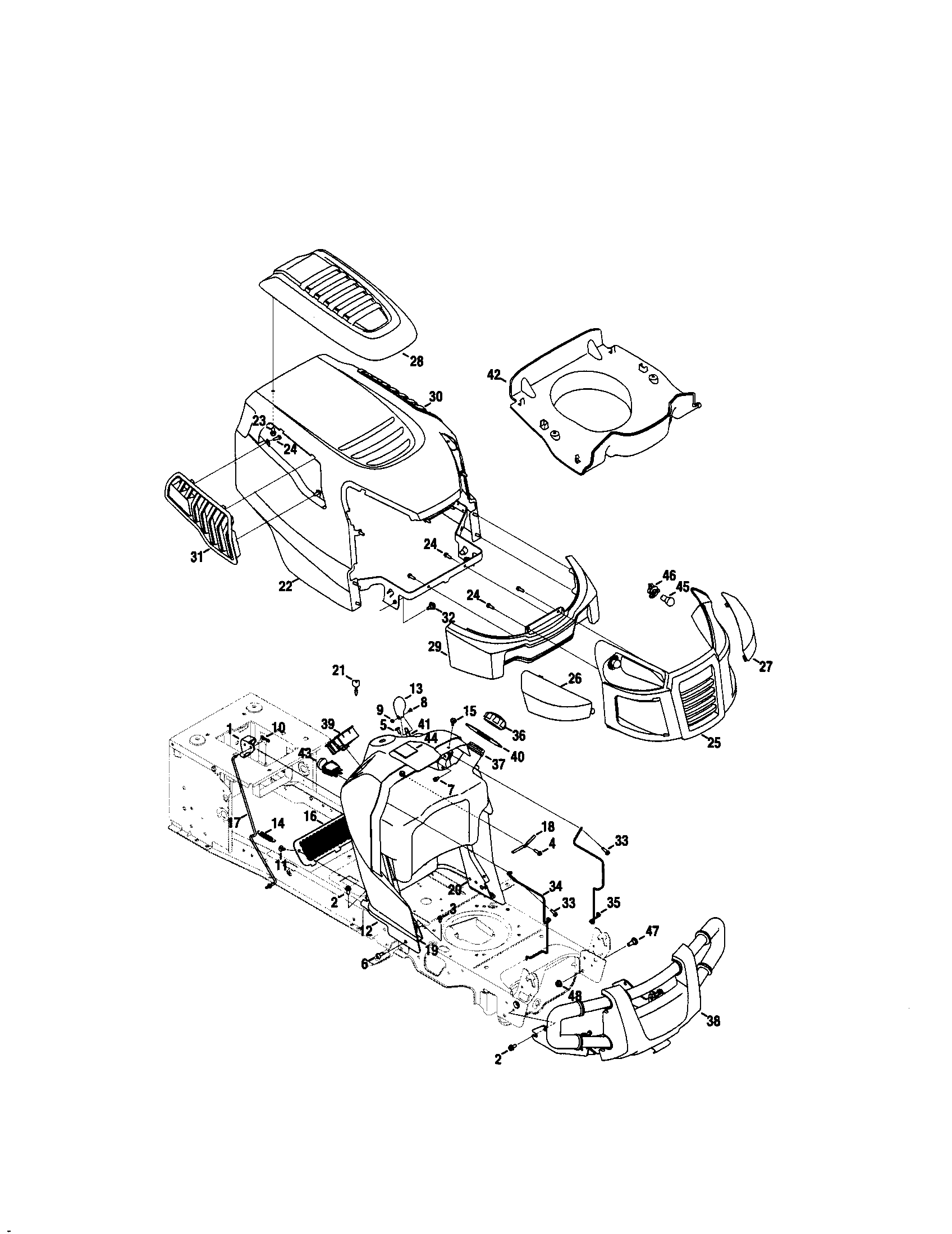 Craftsman PGT9000 hood/dash diagram