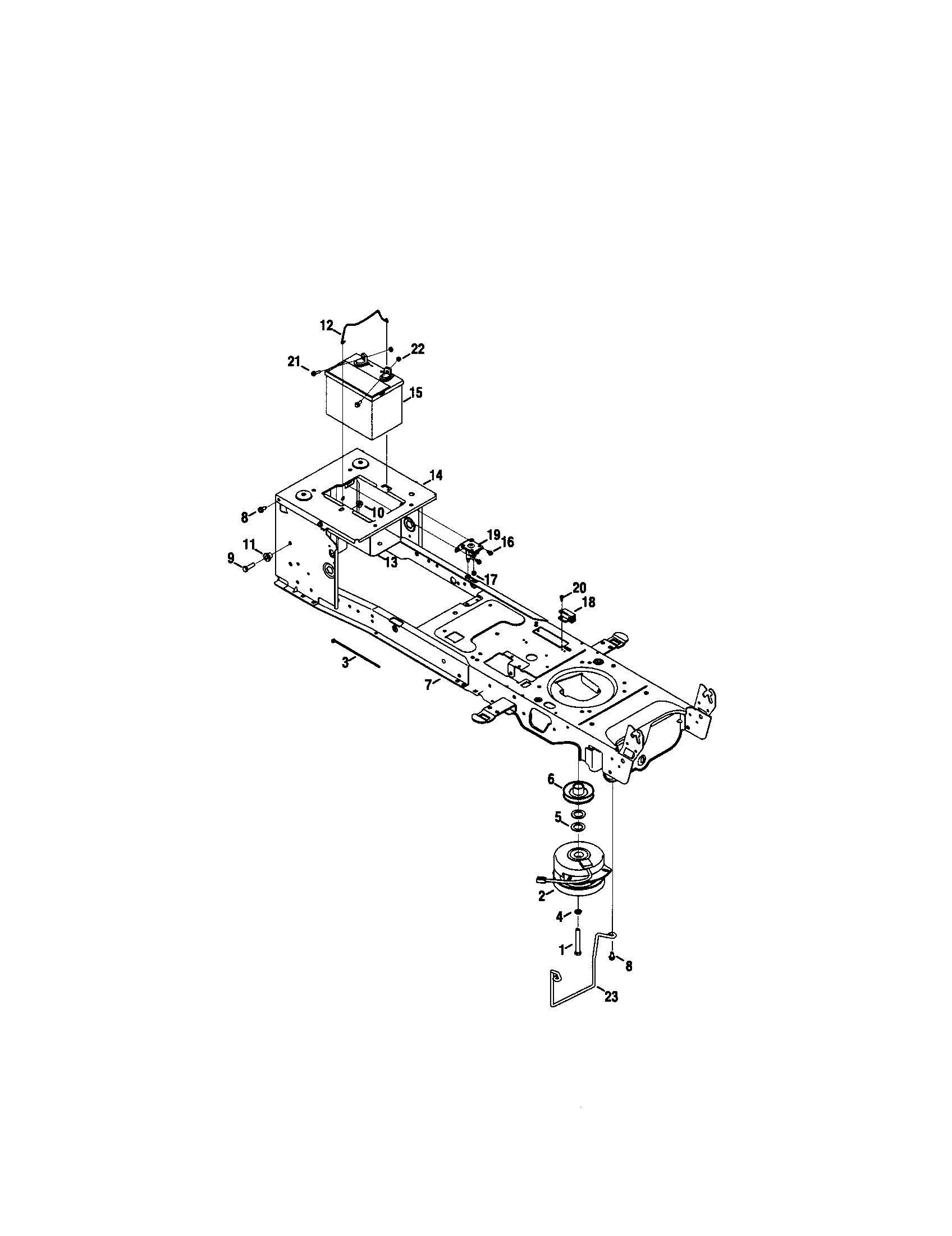 Craftsman PGT9000 pto/battery diagram